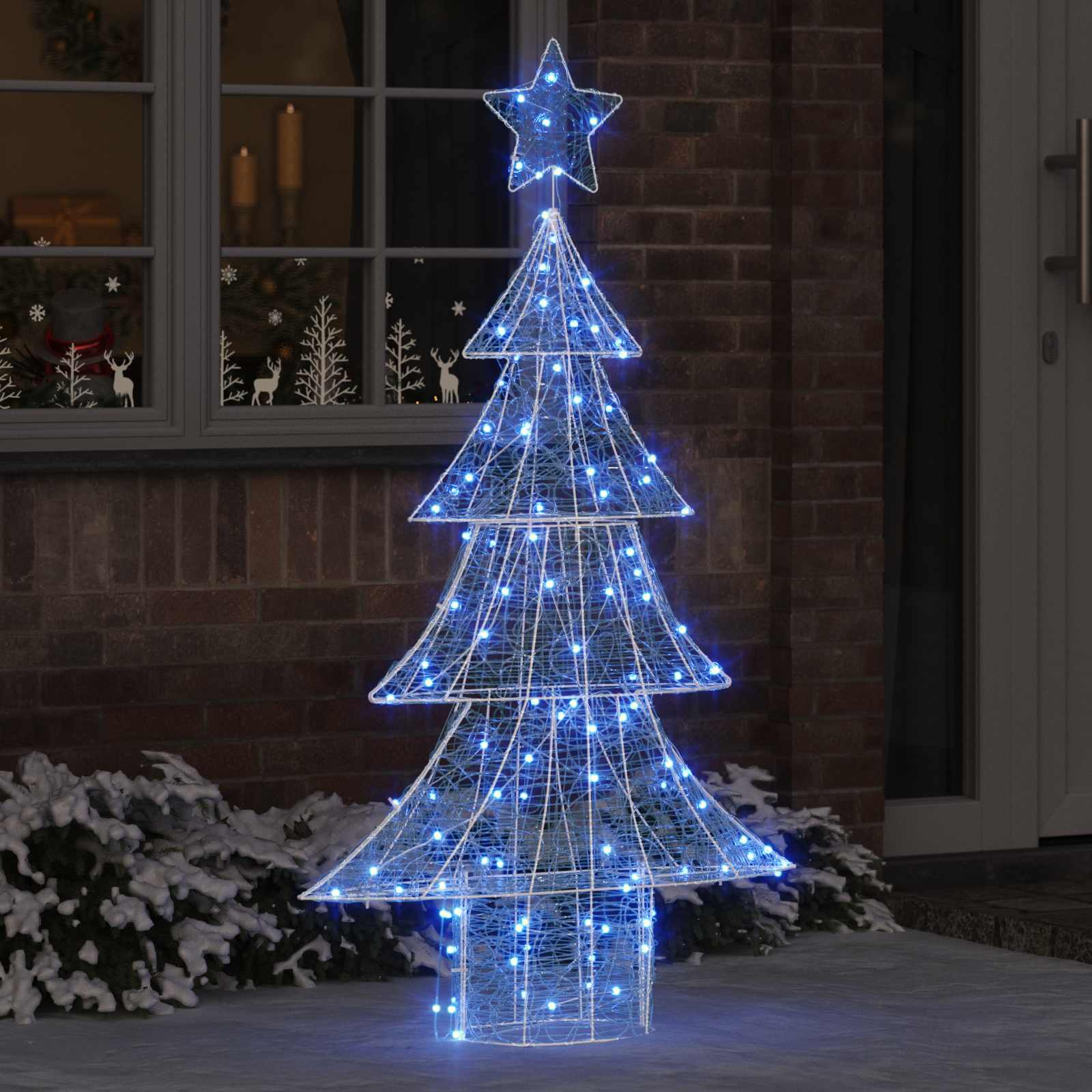 Kerstboom met 160 LED Blauw 150 cm Acryl