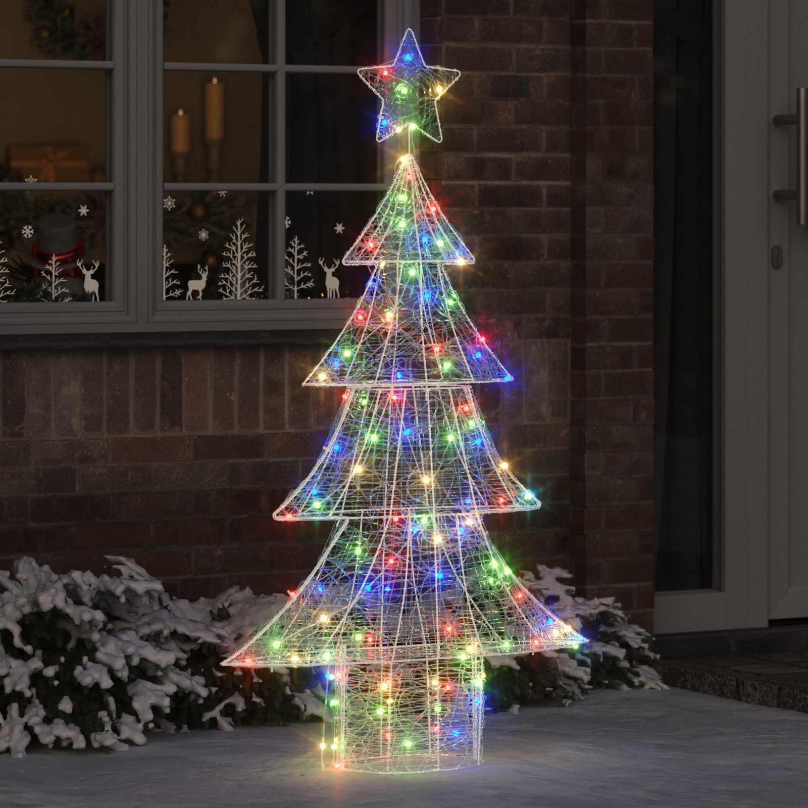 Kerstboom met 160 LED Multikleur 150 cm Acryl
