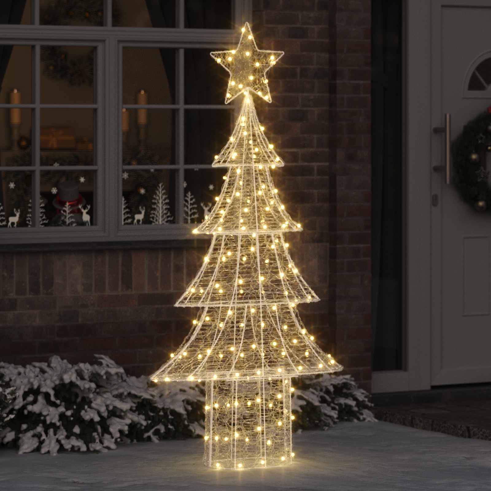 Kerstboom met 240 LED Warmwit 150 cm Acryl
