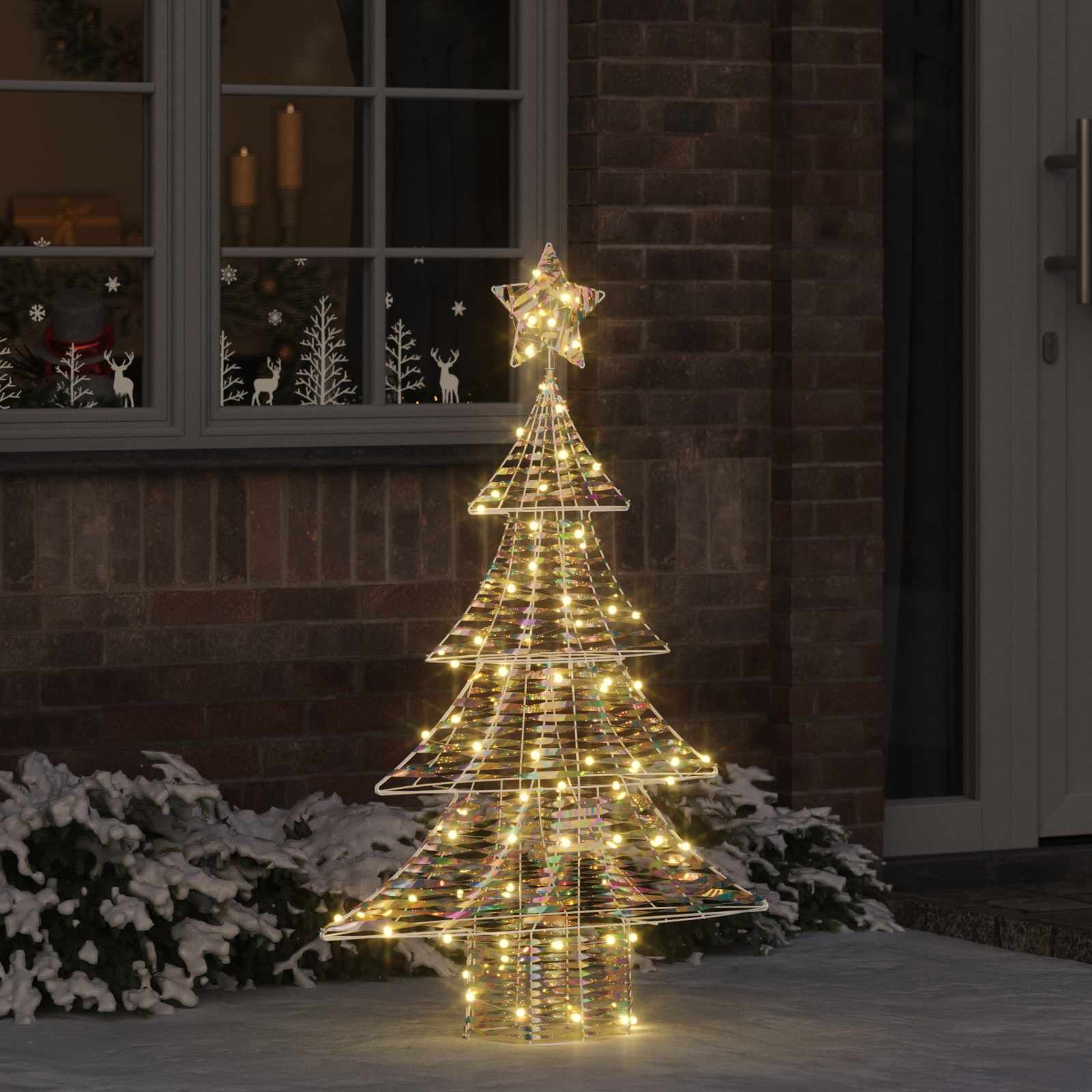Kerstboom met 120 LED Warmwit 120,5 cm PET