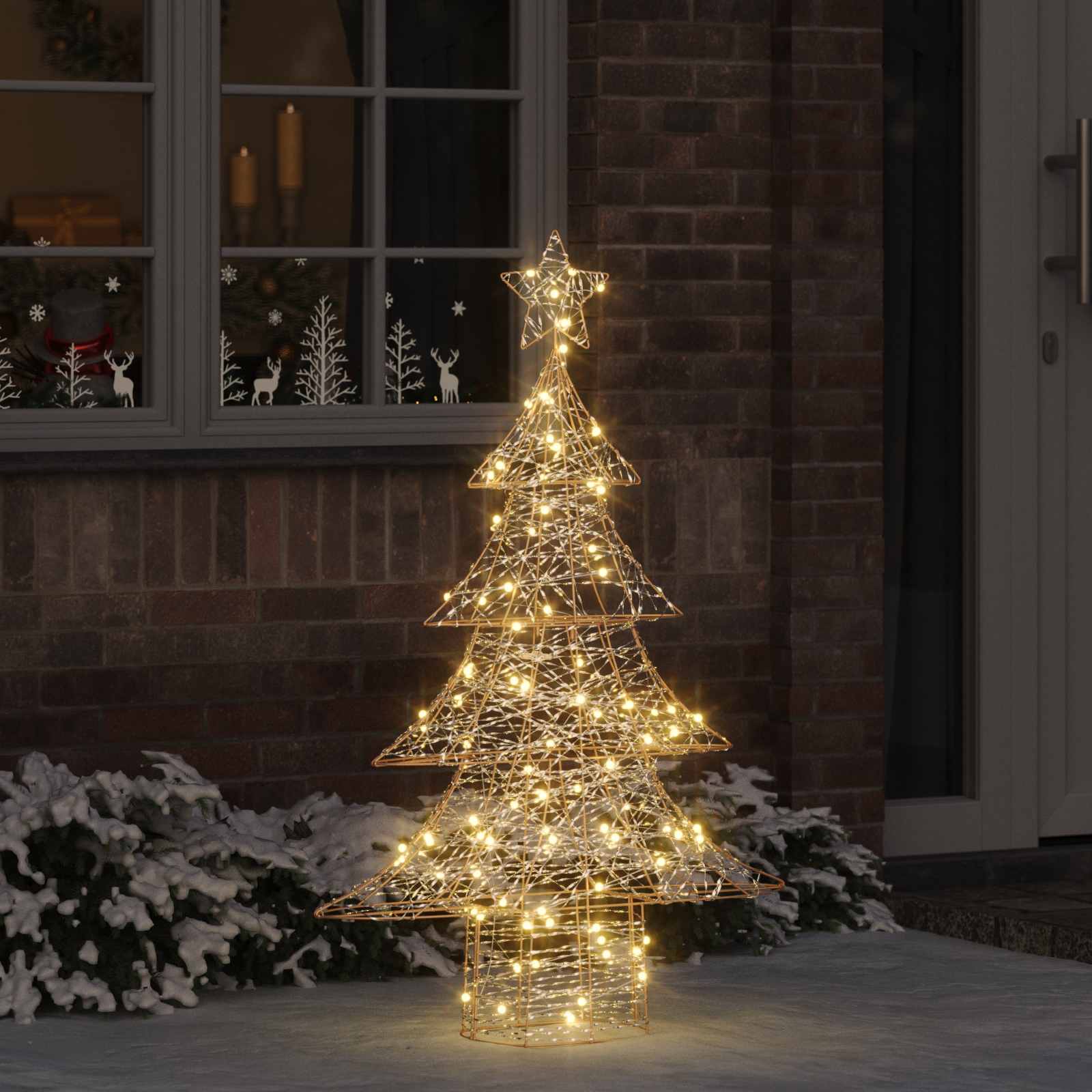 Kerstboom met 120 LED Warmwit 120,5 cm PET