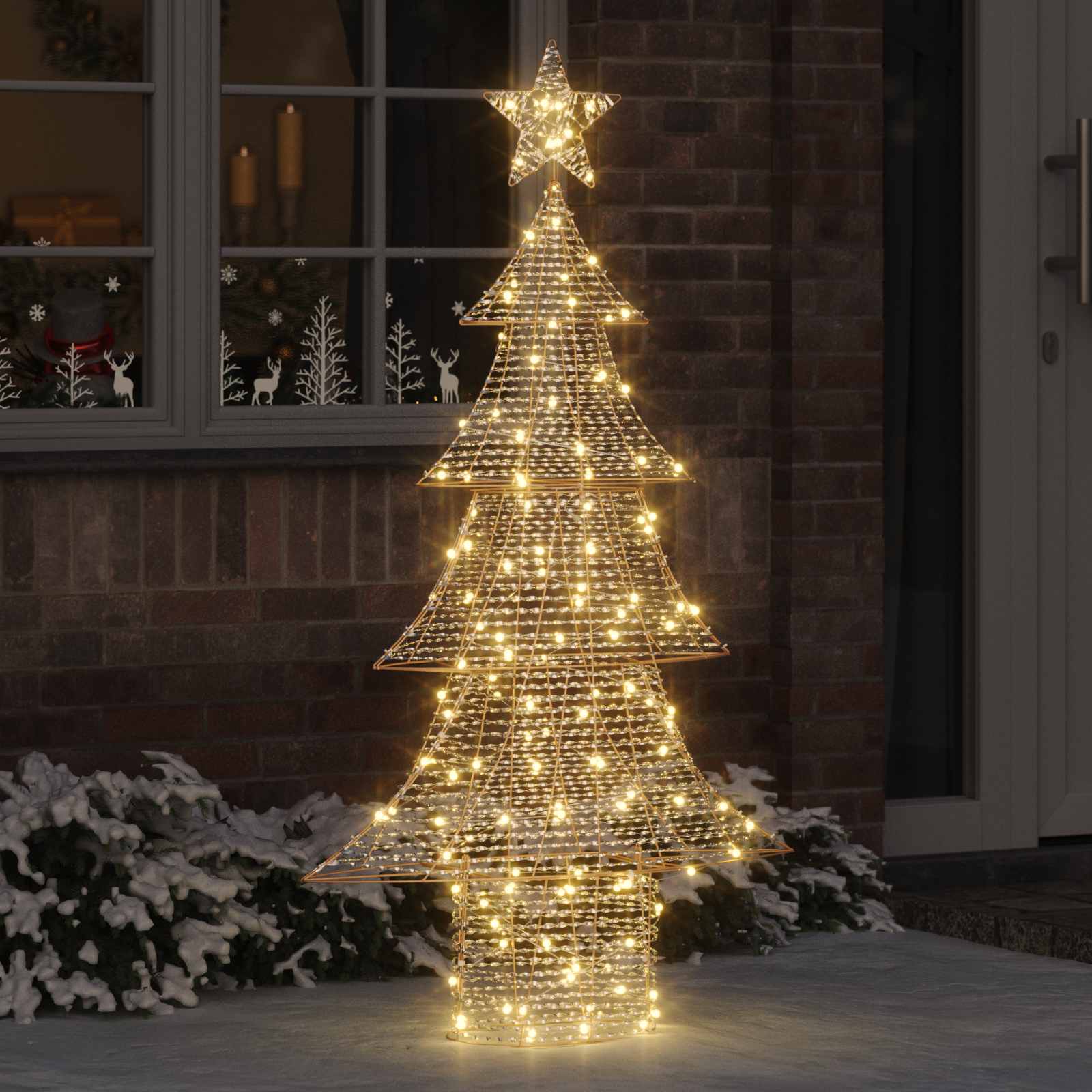 Kerstboom met 160 LED Warmwit 151 cm PET