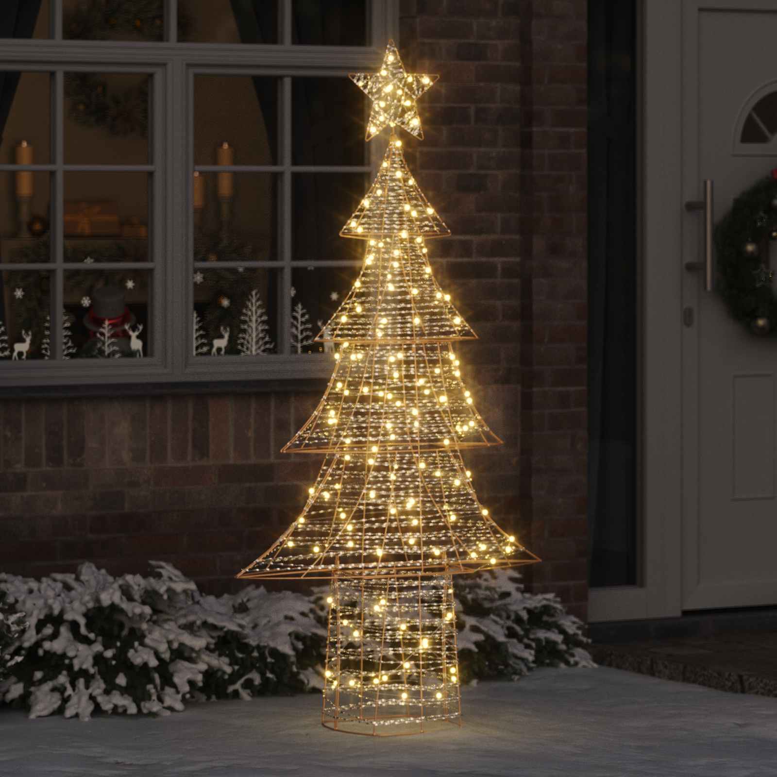 Kerstboom met 240 LED Warmwit 181 cm PET