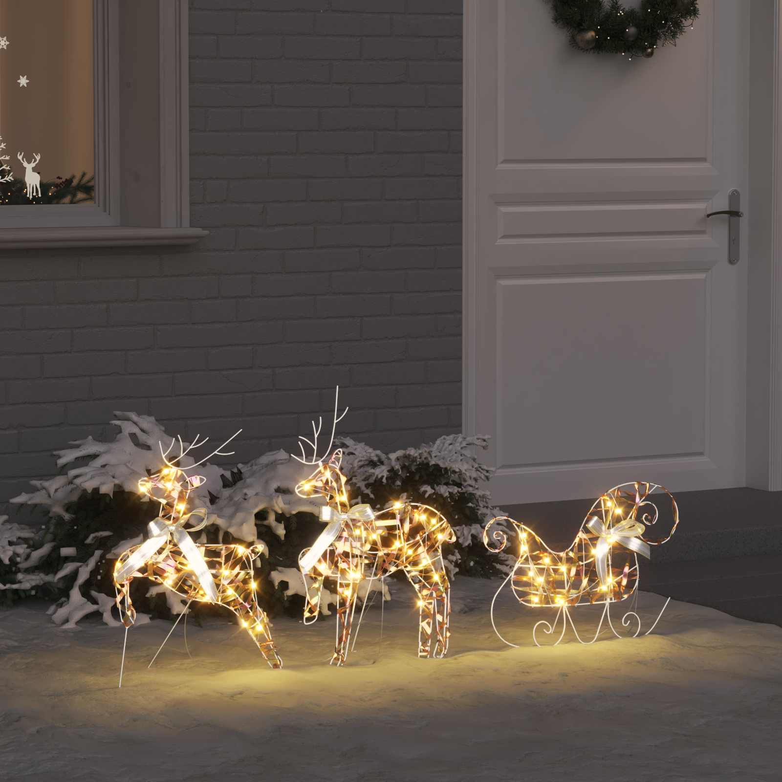 LED Rendieren met 60 LED 3 pcs Warmwit PET