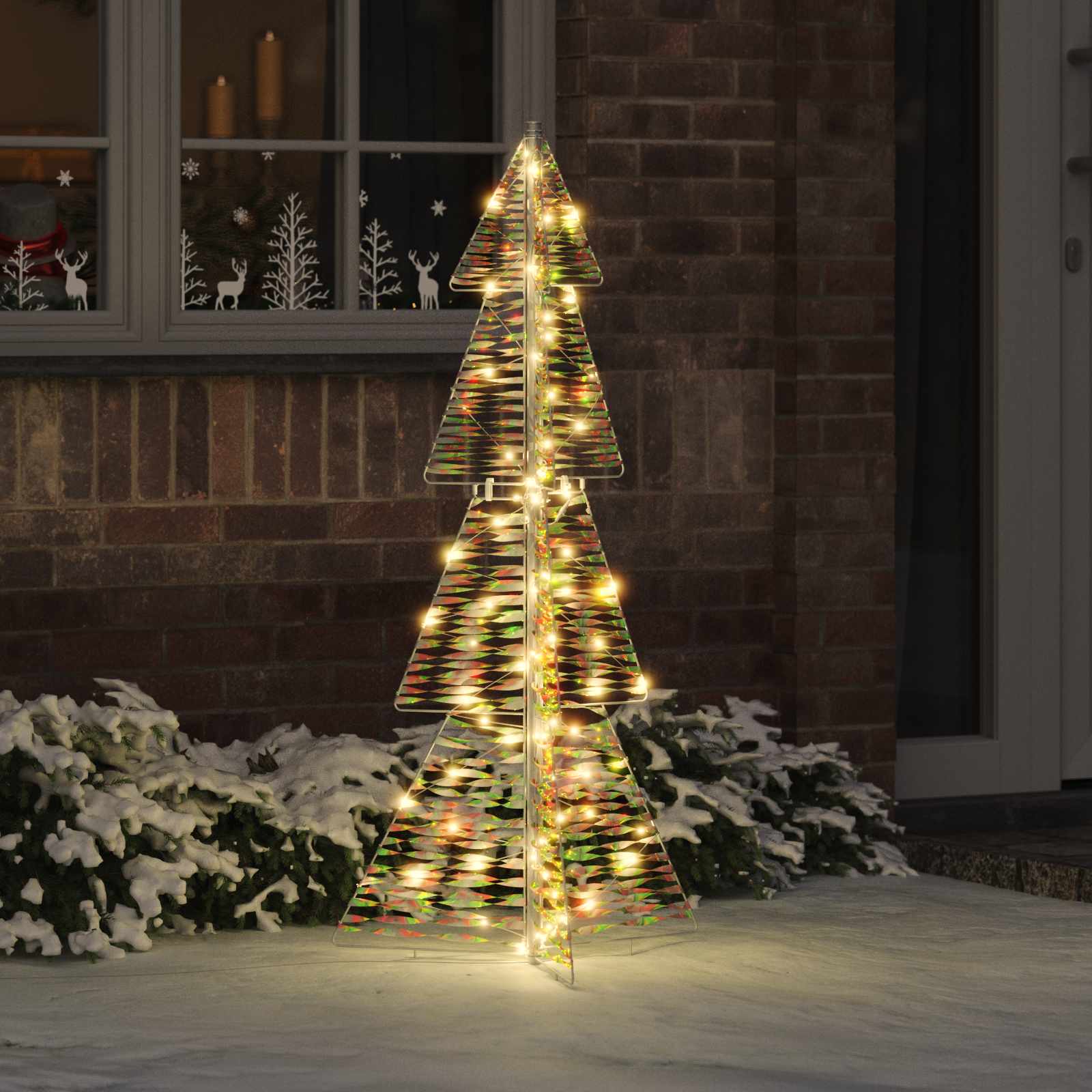 Kerstboom met 100 LED Warmwit 120 cm PET