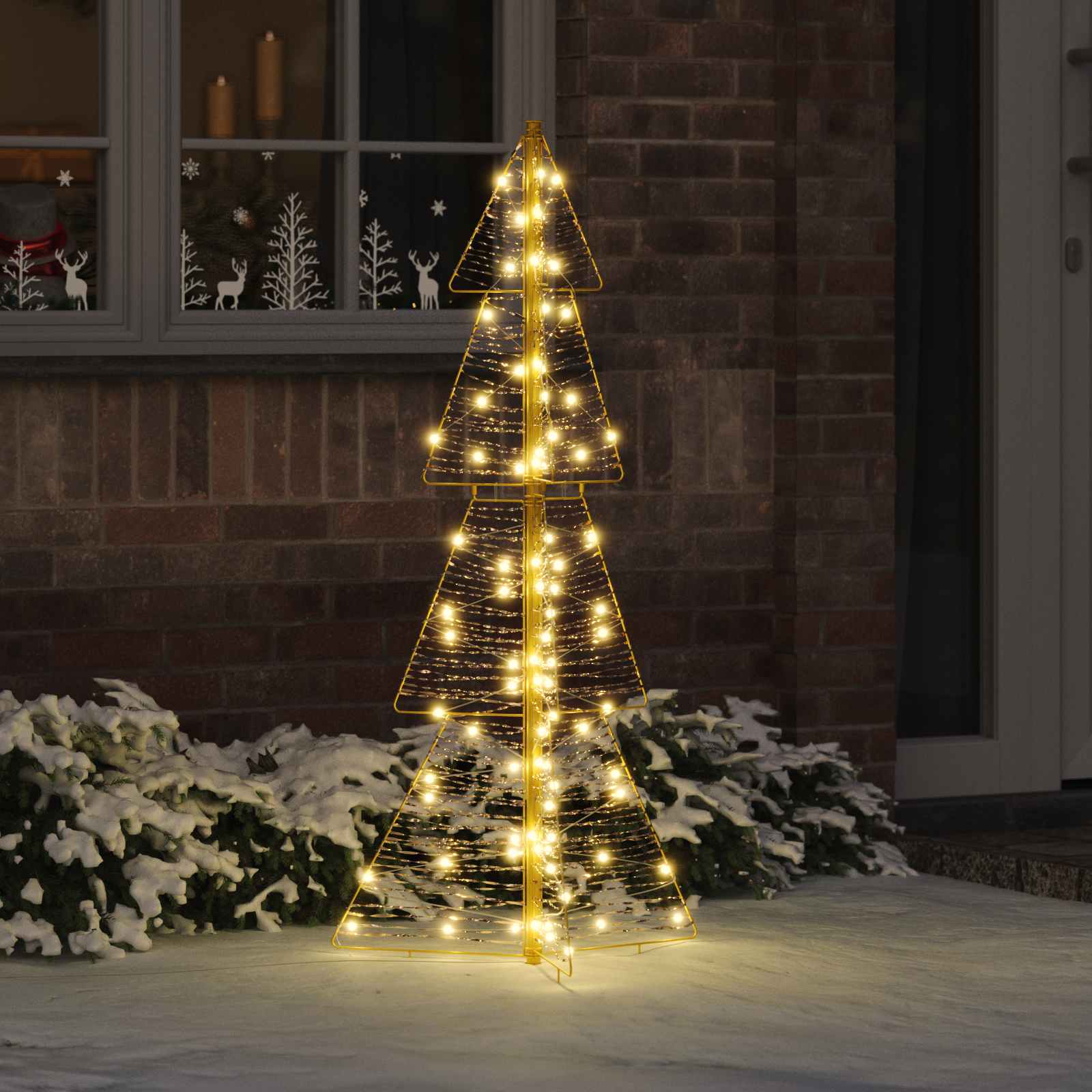 Kerstboom met 100 LED Warmwit 120 cm PET