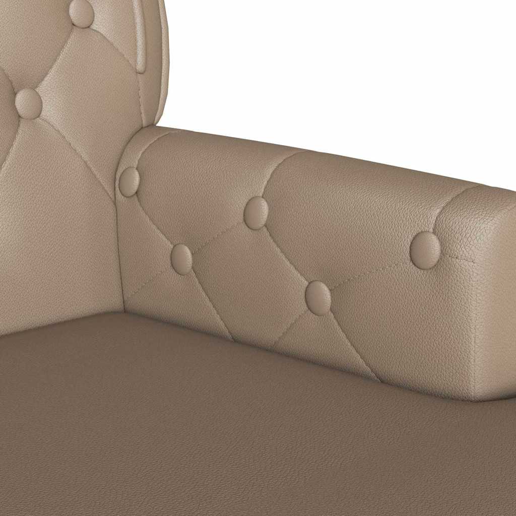 Chesterfield Bank Cappuccino 119,5 x 64,5 x 75 cm Nep Leer – afbeelding 7