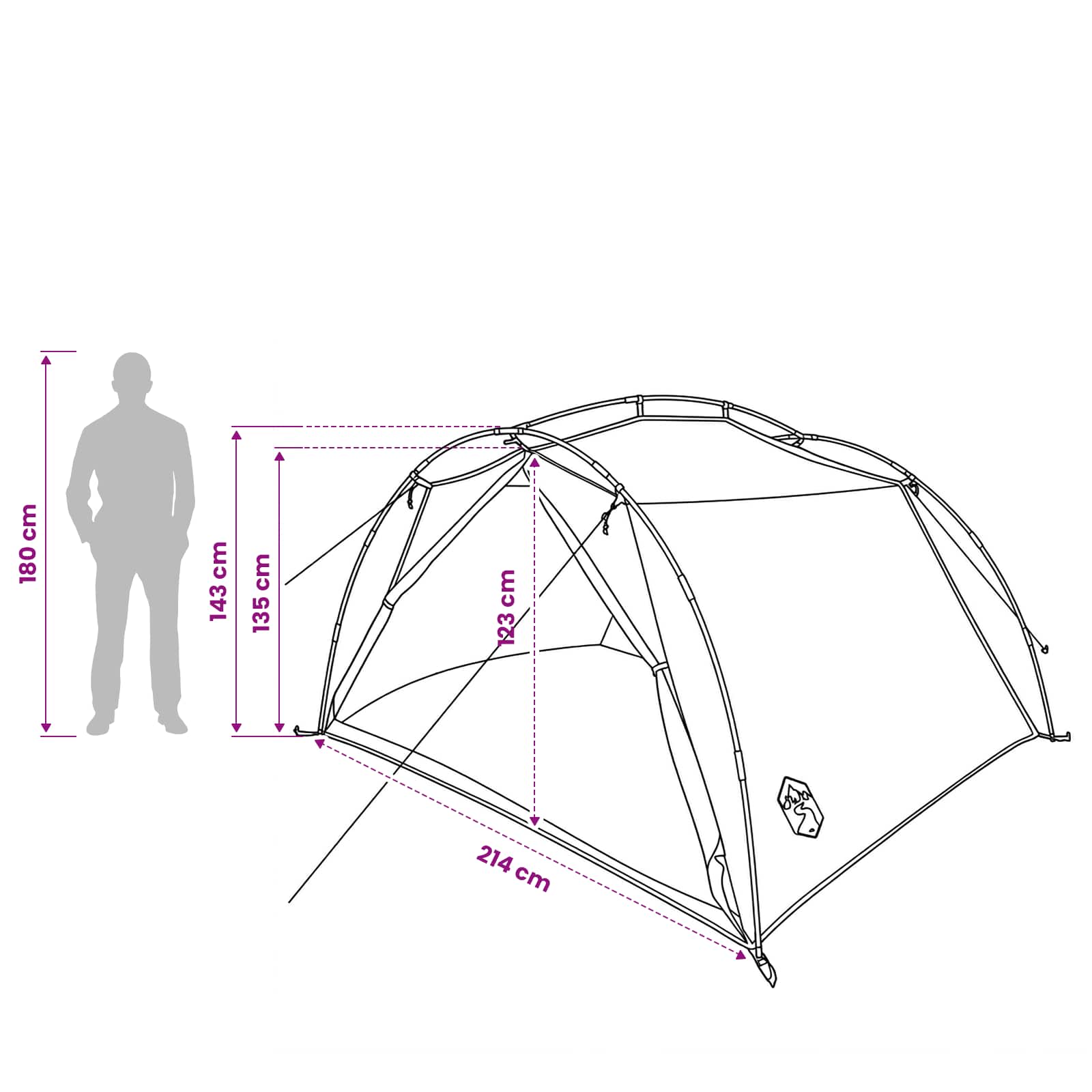 Tunneltent Olijfgroen 4-persoons 185T Polyester met PU Coating – afbeelding 12