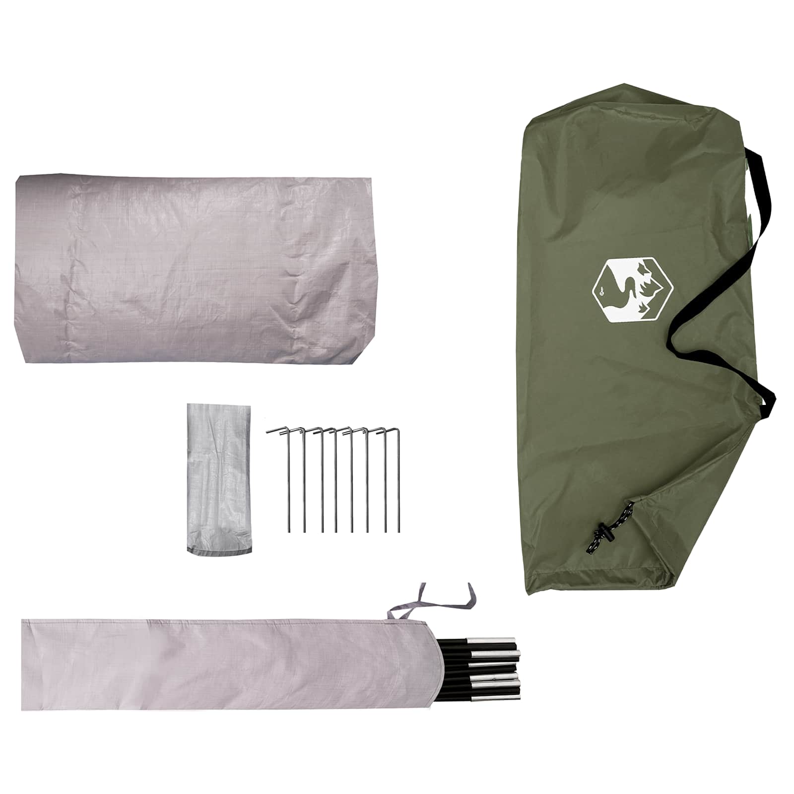Tunneltent Olijfgroen 4-persoons 185T Polyester met PU Coating – afbeelding 9