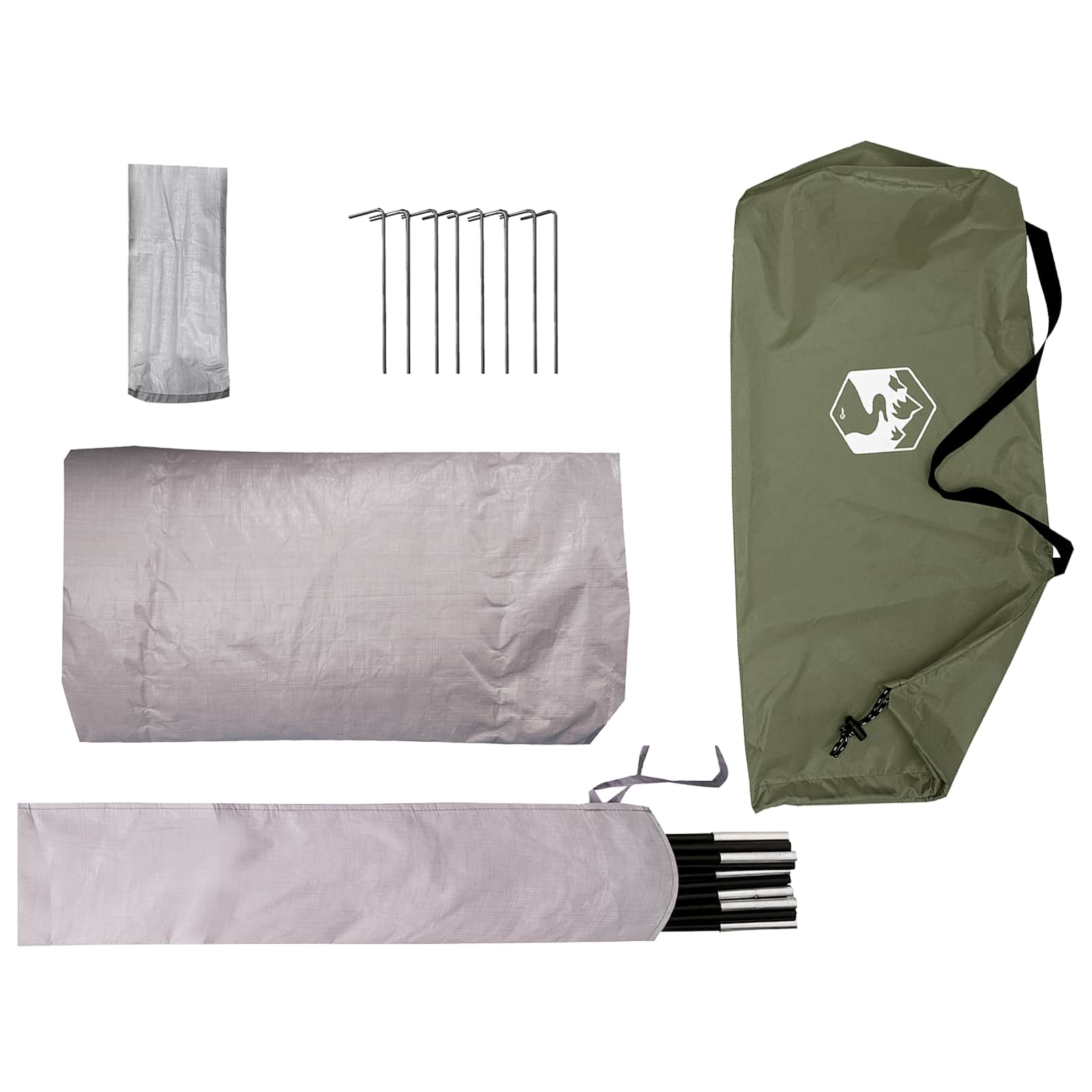 Tunneltent Olijfgroen 2-persoons 185T Polyester met PU Coating – afbeelding 9