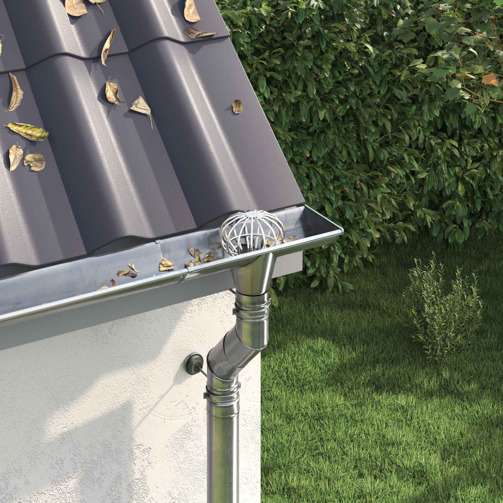Bladvanger voor goot 2 pcs Zilver 110 mm Roestvrij staal – afbeelding 1