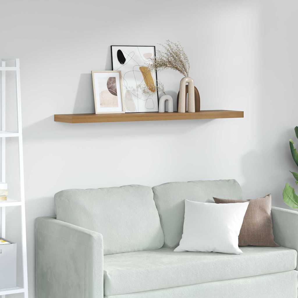 Wandplank Muurmontage Bruin 120 x 23,5 x 3,8 cm Bewerkt hout