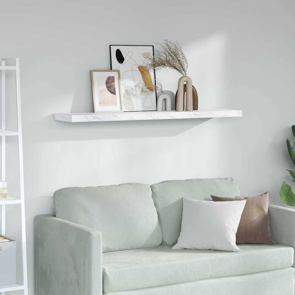 Wandplank Muurmontage Wit Marmer 120 x 23,5 x 3,8 cm