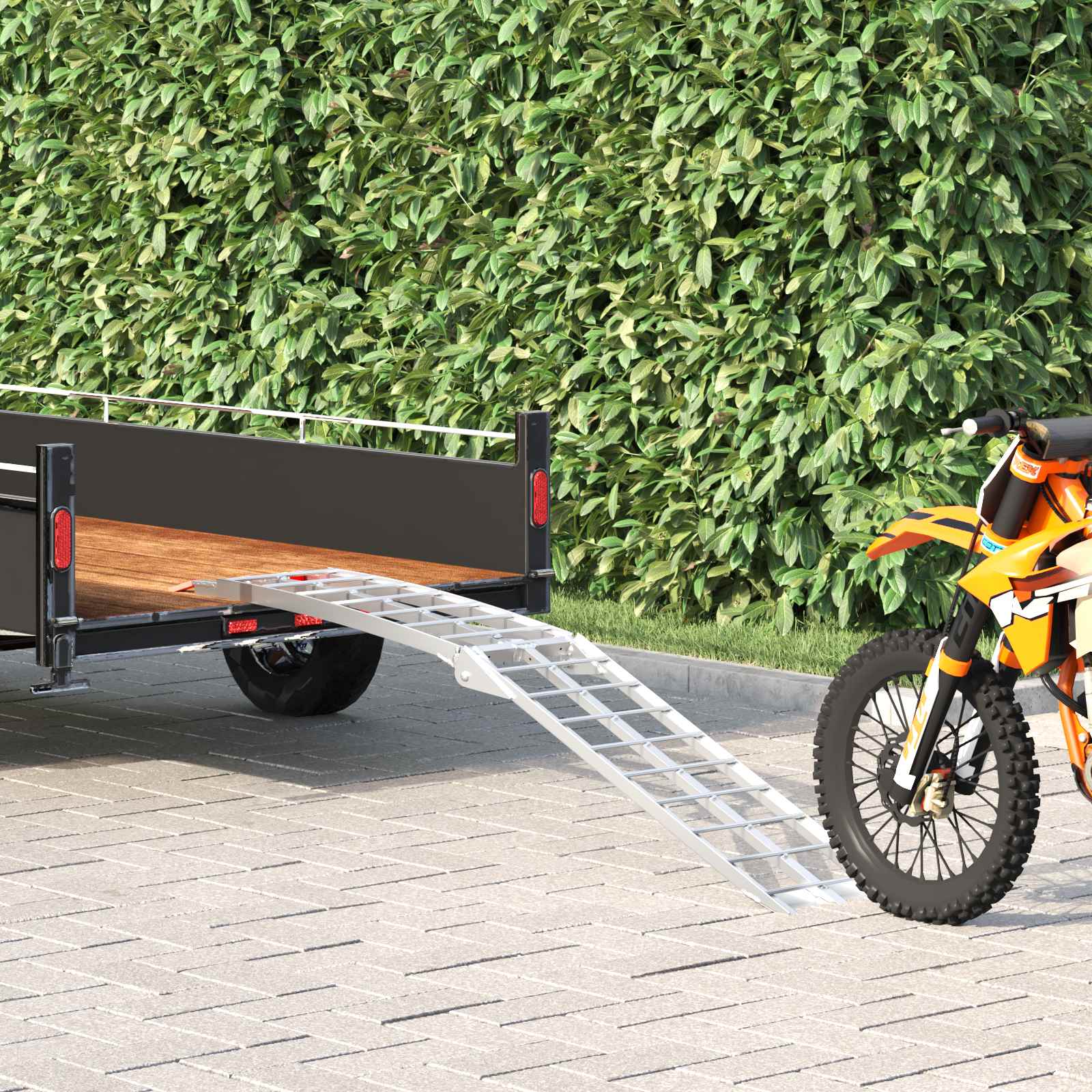 Motorfietshelling Zilver 180 x 28 x 5 cm Aluminium