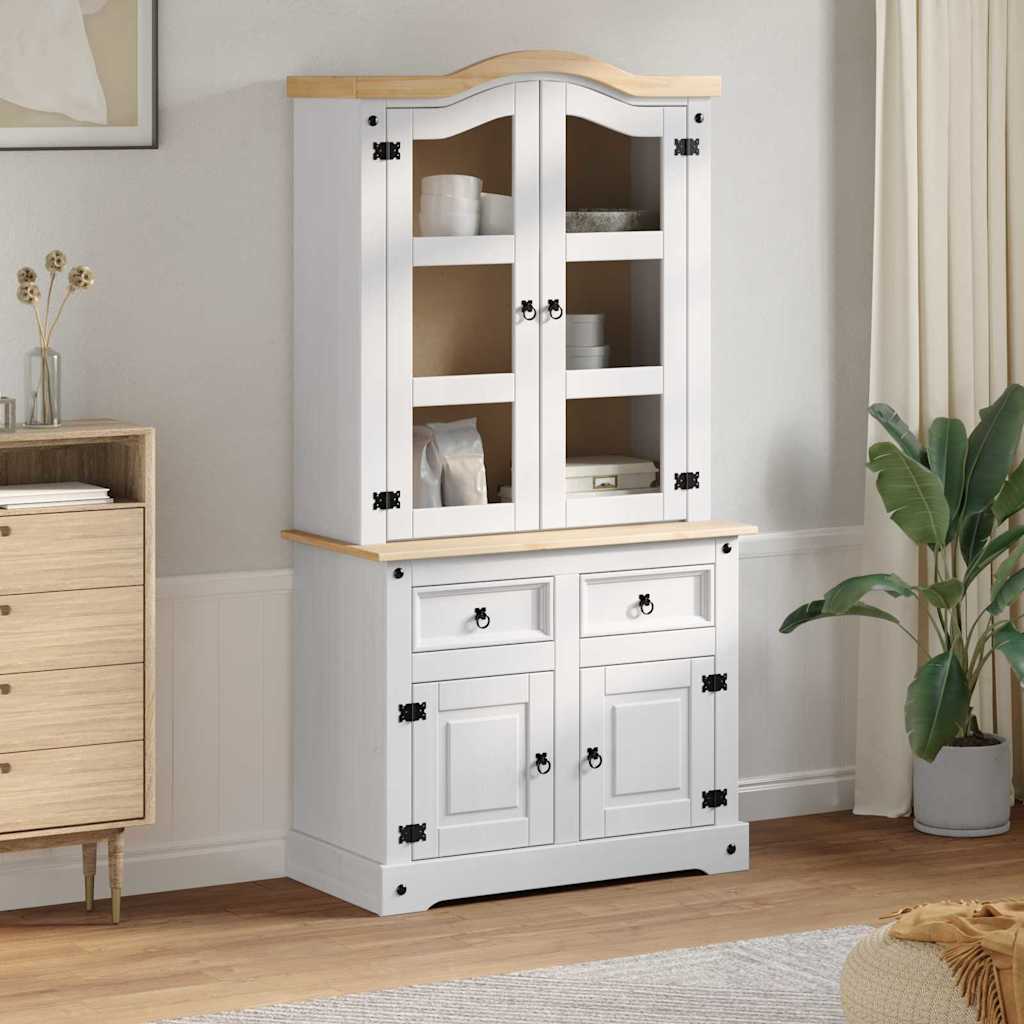 Dressoir Corona Wit 100 x 48,5 x 179 cm Massief grenenhout