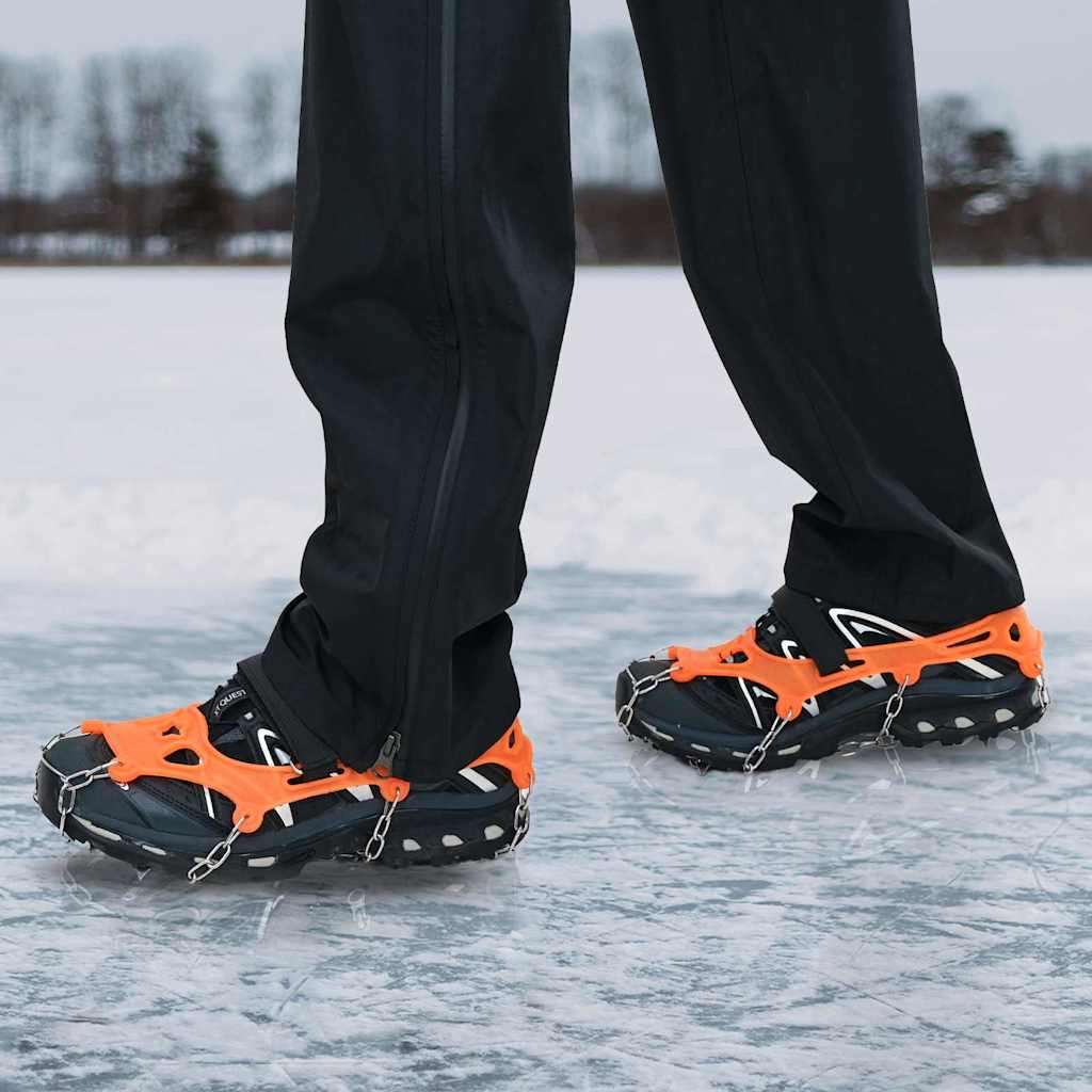 IJs-klemmen voor schoenen Oranje M – afbeelding 1