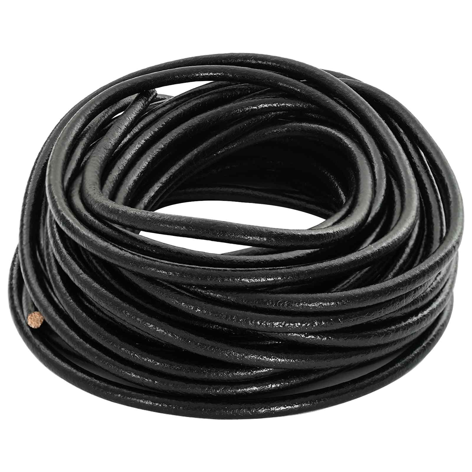 Leren Koord Zwart Ø5 mm x 10 m Leer