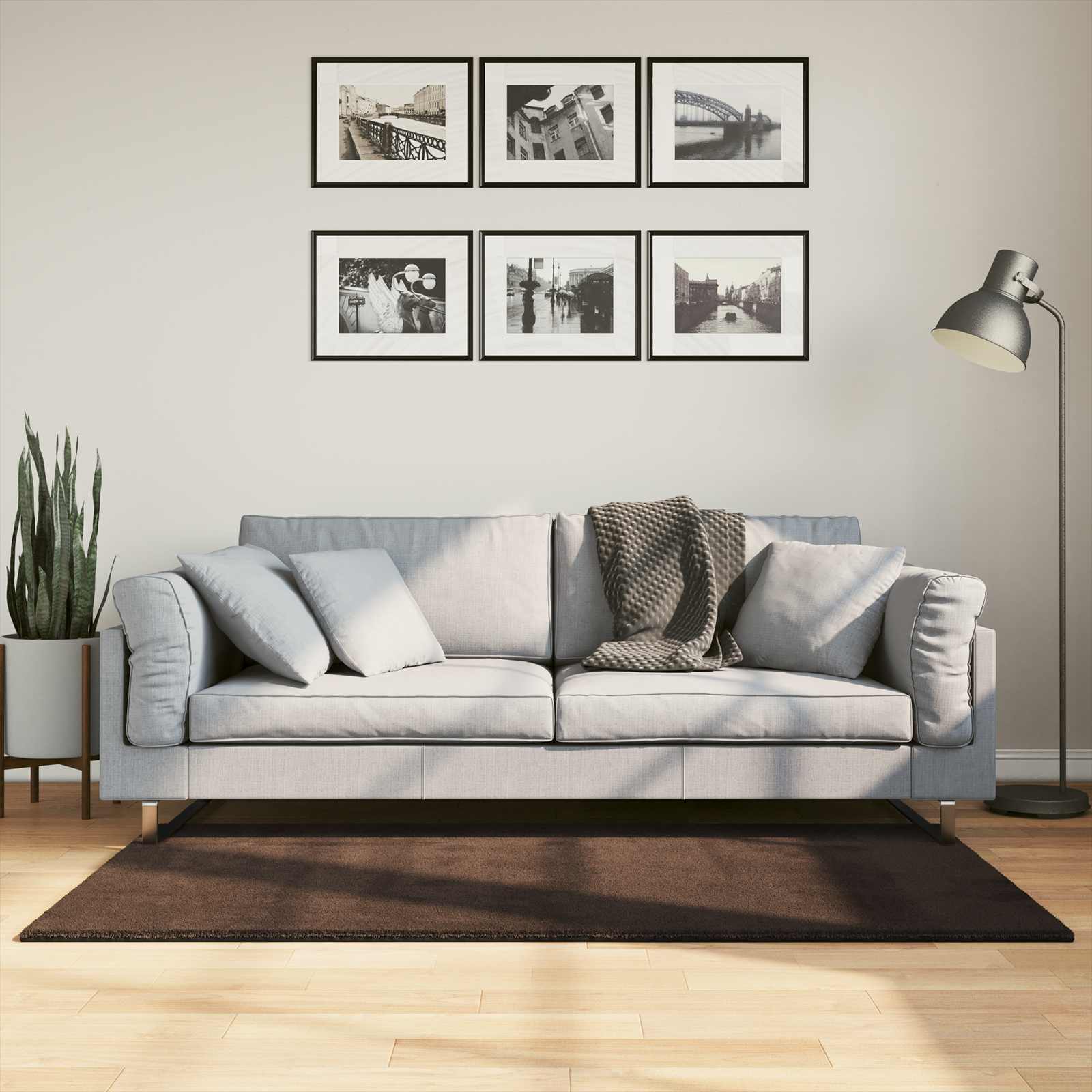 Medium pile zachte en wasbare tapijt HUARTE Bruin 150 x 80 cm – afbeelding 1