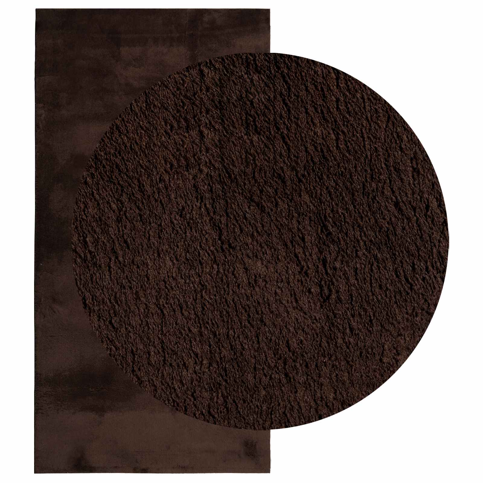 Medium pile zachte en wasbare tapijt HUARTE Bruin 150 x 80 cm – afbeelding 3