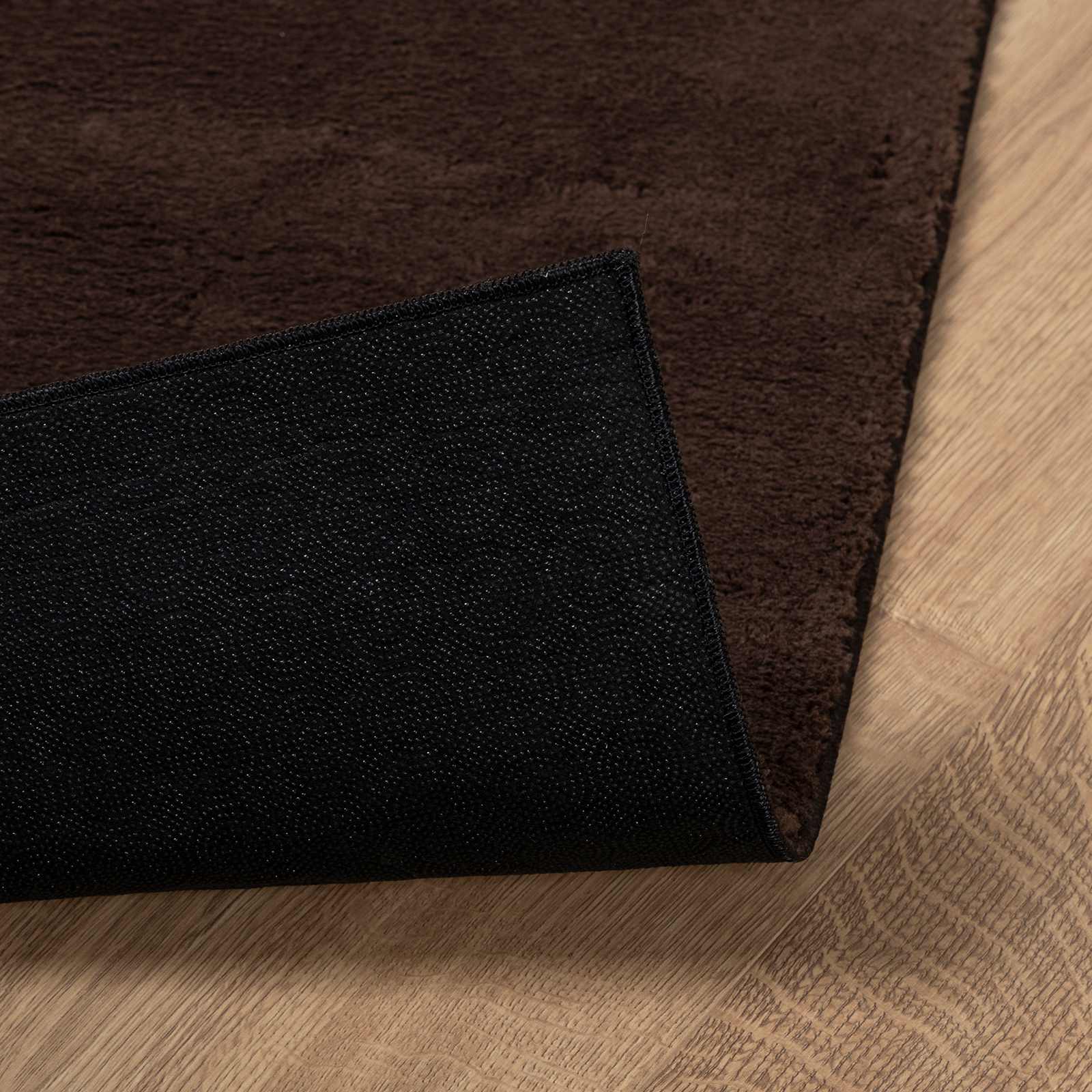 Medium pile zachte en wasbare tapijt HUARTE Bruin 150 x 80 cm – afbeelding 4