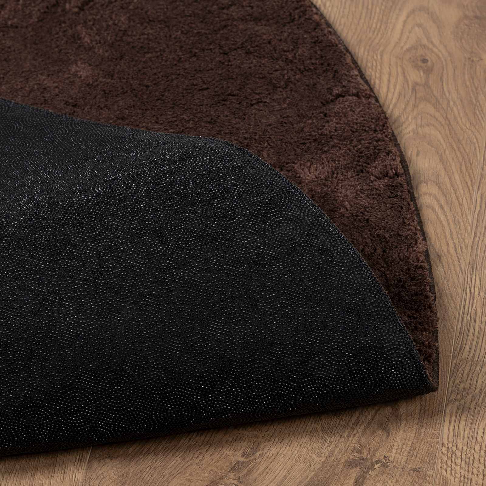 Medium pile zachte en wasbare tapijt HUARTE Bruin Ø 200 CM – afbeelding 4