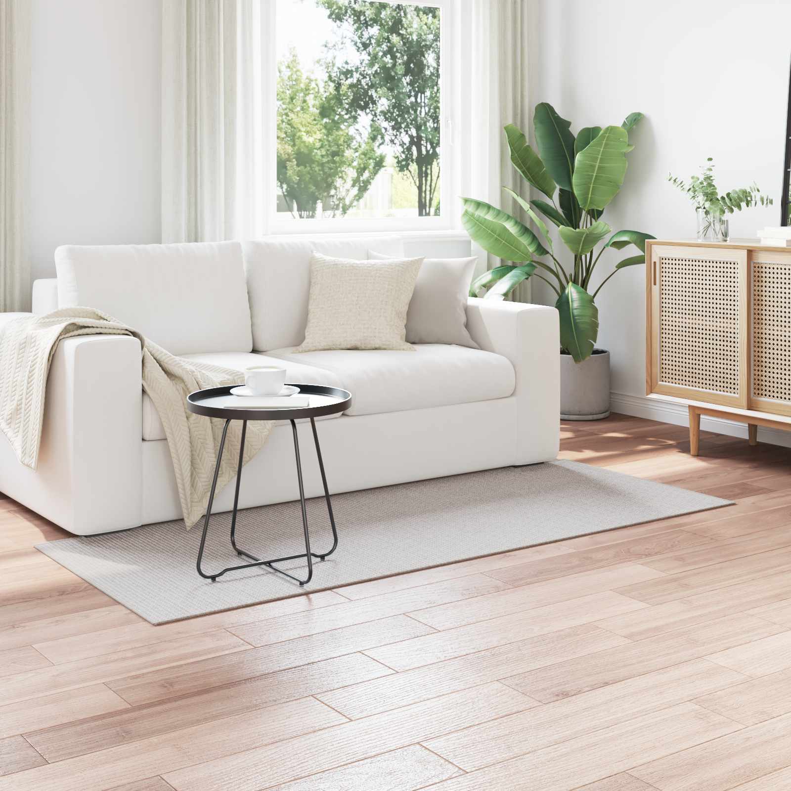 Vloerkleden LUGO Crème en Grijs 80 x 150 cm Polyester
