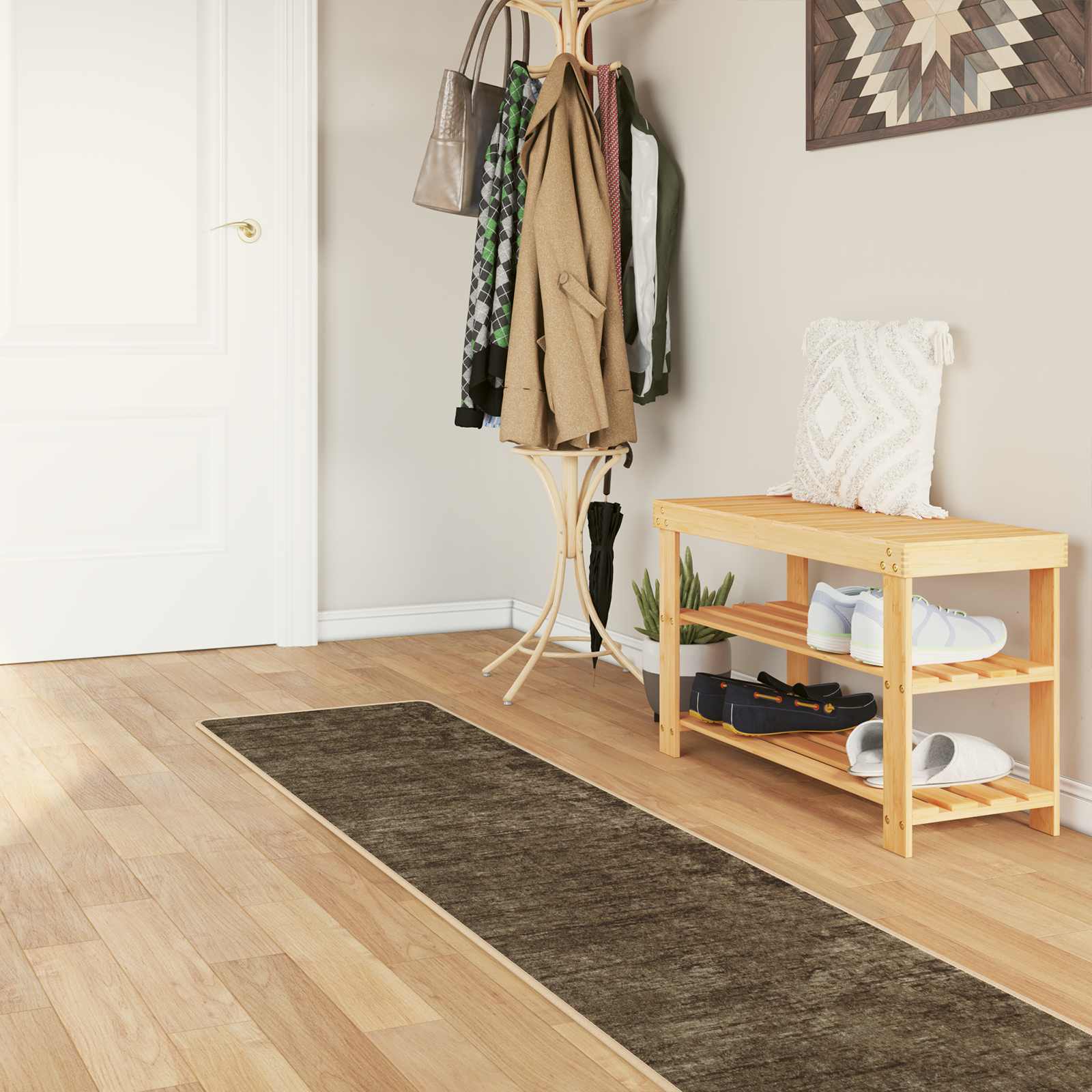 Vloerkleedloper MARSA Bosgroen 50 x 350 cm Polyester en PVC – afbeelding 1