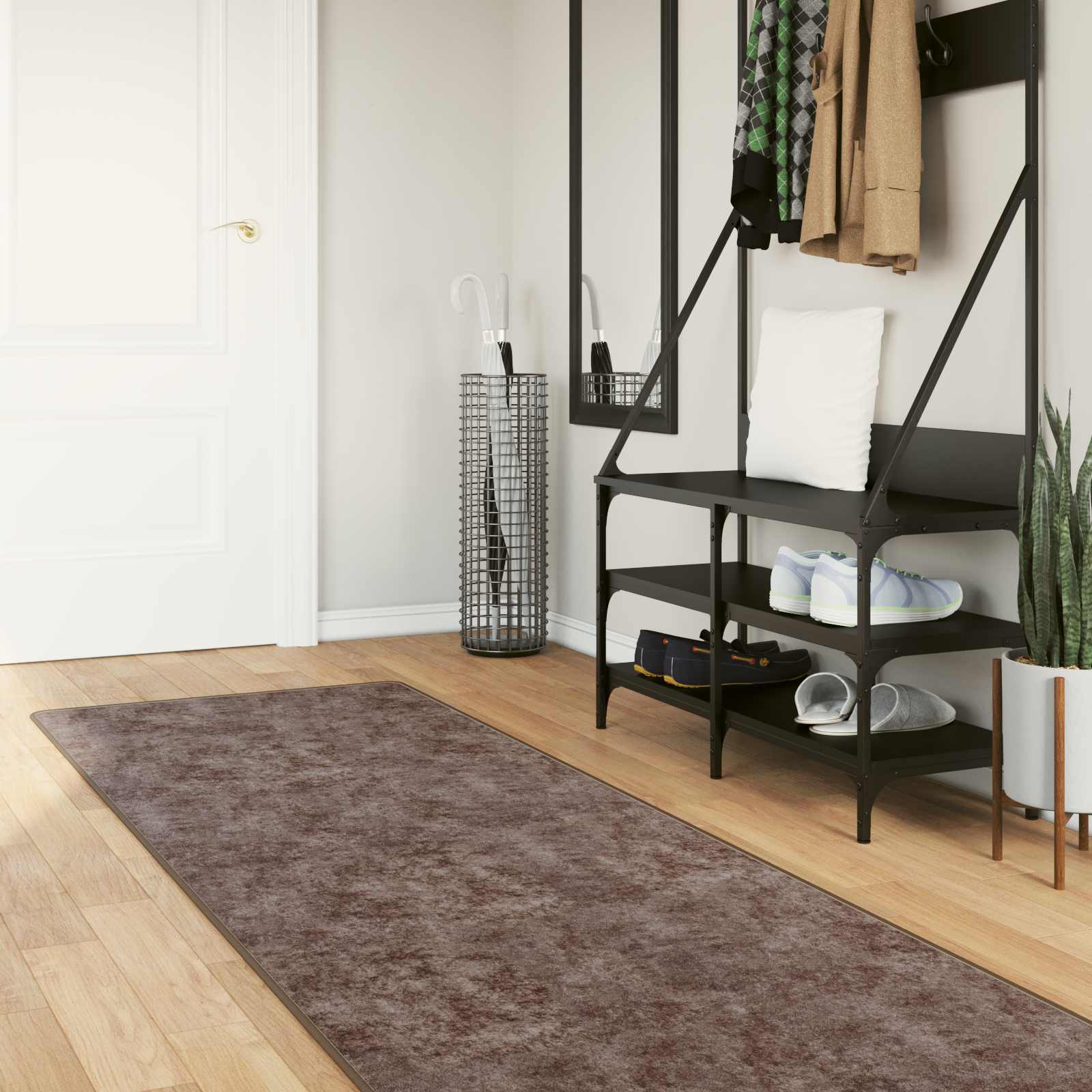 Vloerkleedloper MARSA Grijs 80 x 400 cm Polyester en PVC