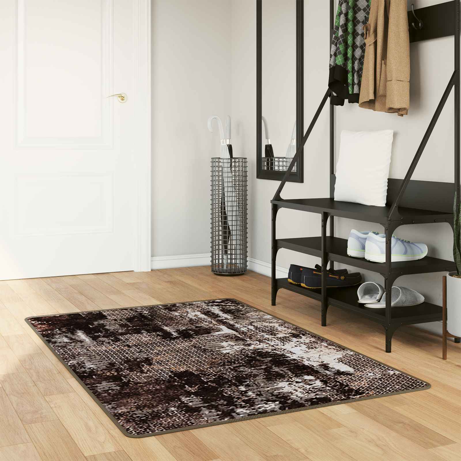 Vloerkleedloper MARSA Zwart 100 x 200 cm Polyester en PVC