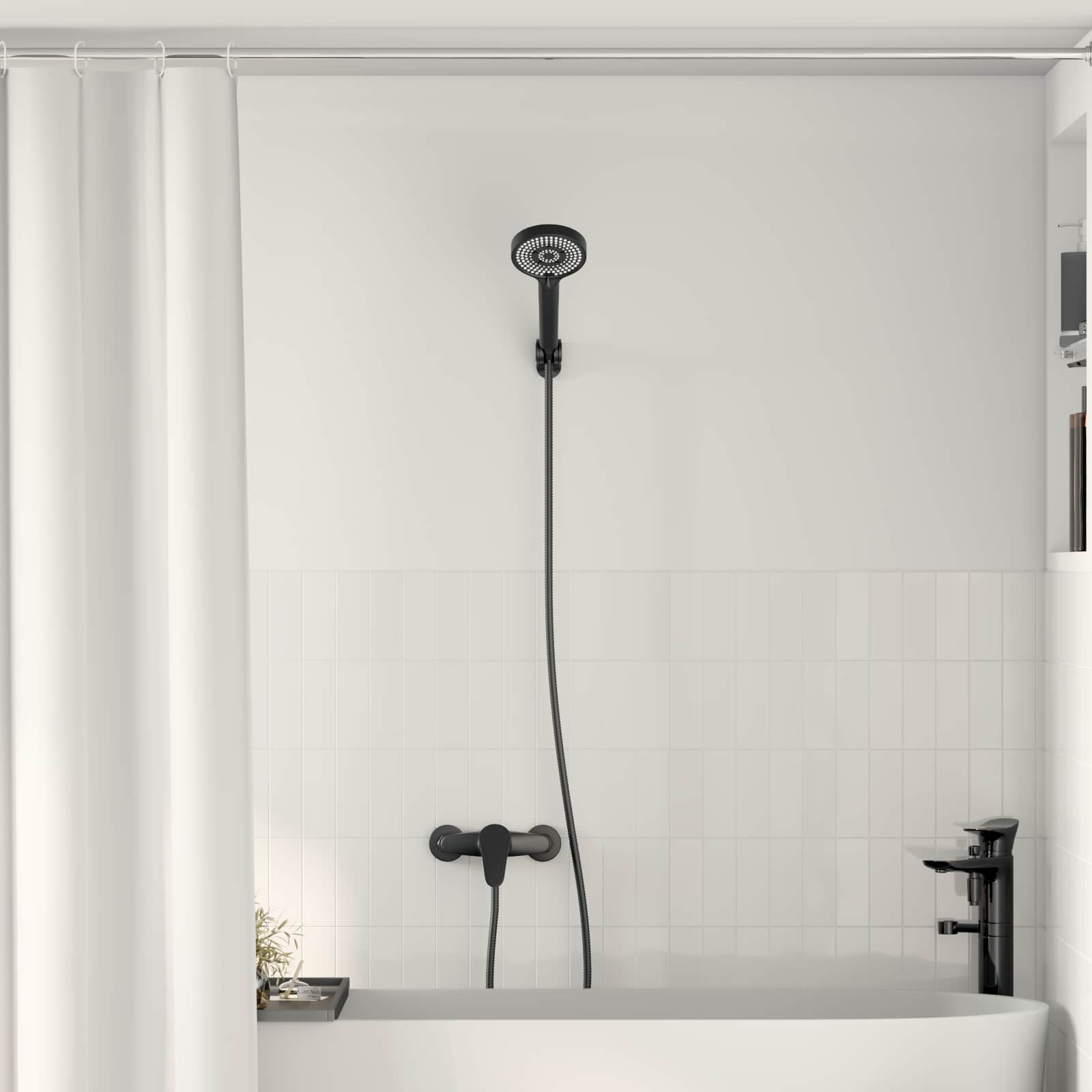 Doucheset Zwart G 1 / 2 inch