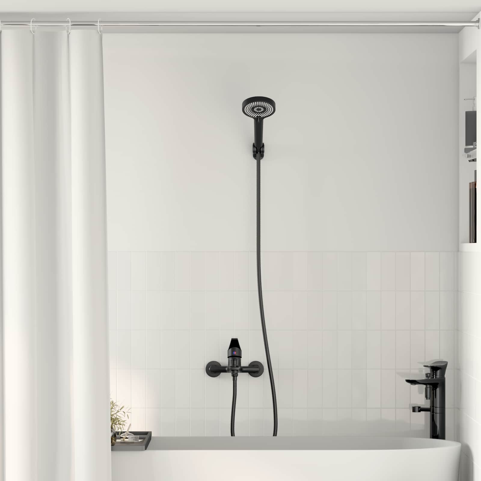 Doucheset Zwart G 1 / 2 inch