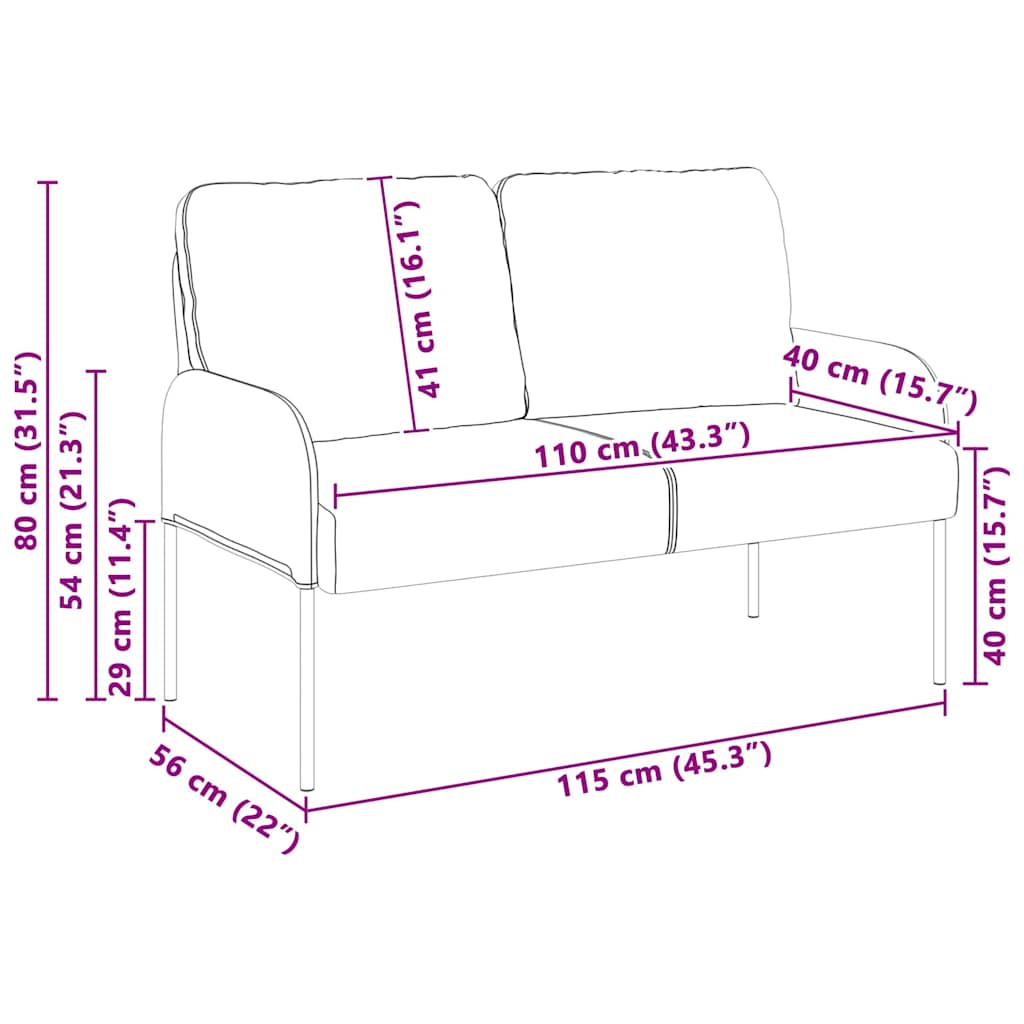 Banken met kussen 110cm Paars Multiplex – afbeelding 10