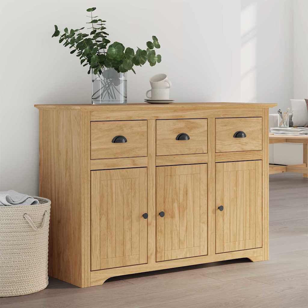 Dressoir BODO Honingbruin 115,5 x 44 x 80 cm Bewerkt hout – afbeelding 1