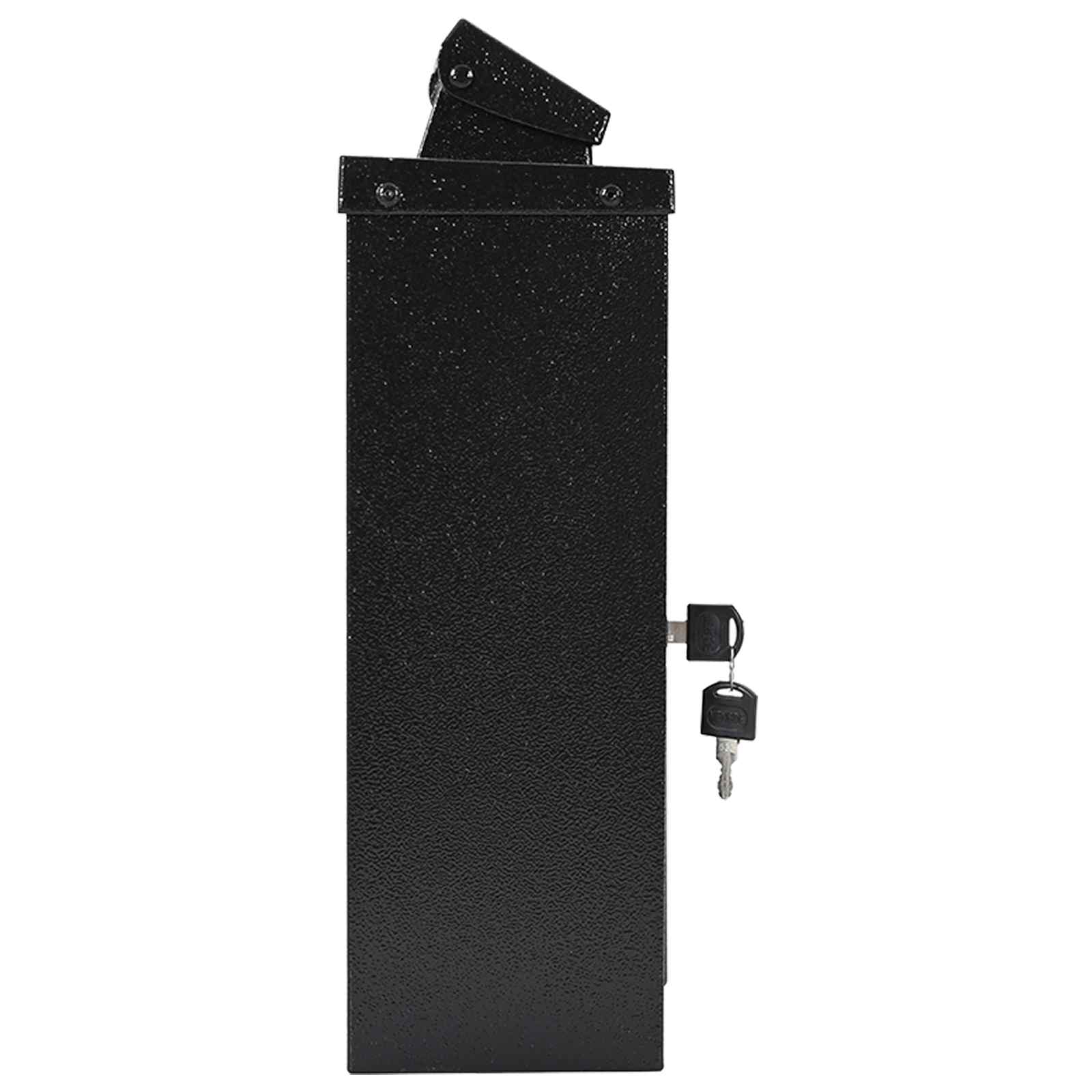 Wandgemonteerde brievenbus met opslag Zwart 29 x 13 x 41 cm – afbeelding 7