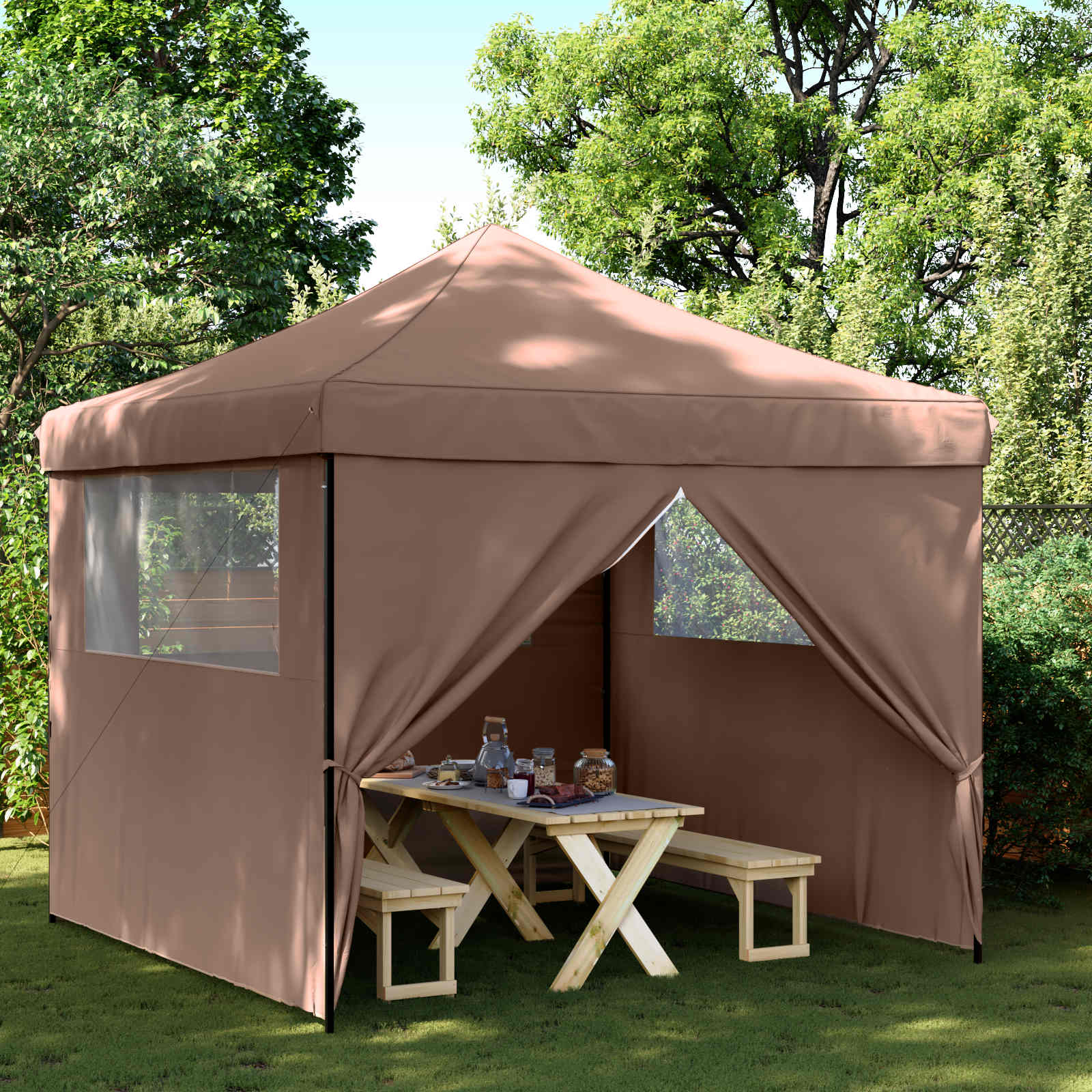 Partytent Bruin 292 x 292 x 315 cm Oxford Stof