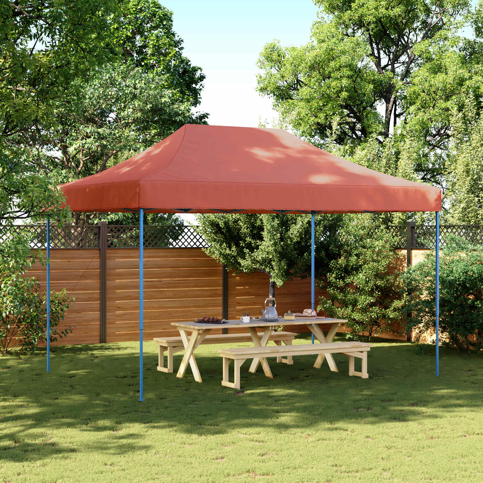 Partytent Terracotta 279 x 410 x 315 cm Oxford Stof – afbeelding 1