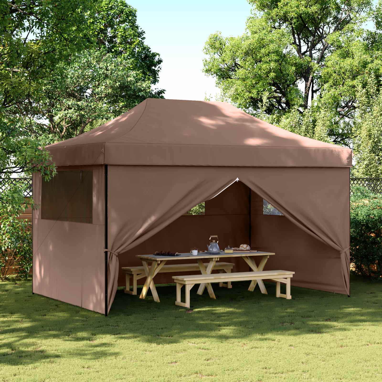 Partytent Bruin 292 x 440 x 315 cm Oxford Stof
