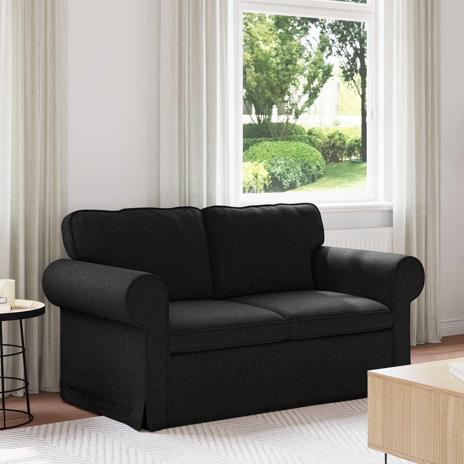 Bank Zwart 155 x 82 x 80 cm Stof