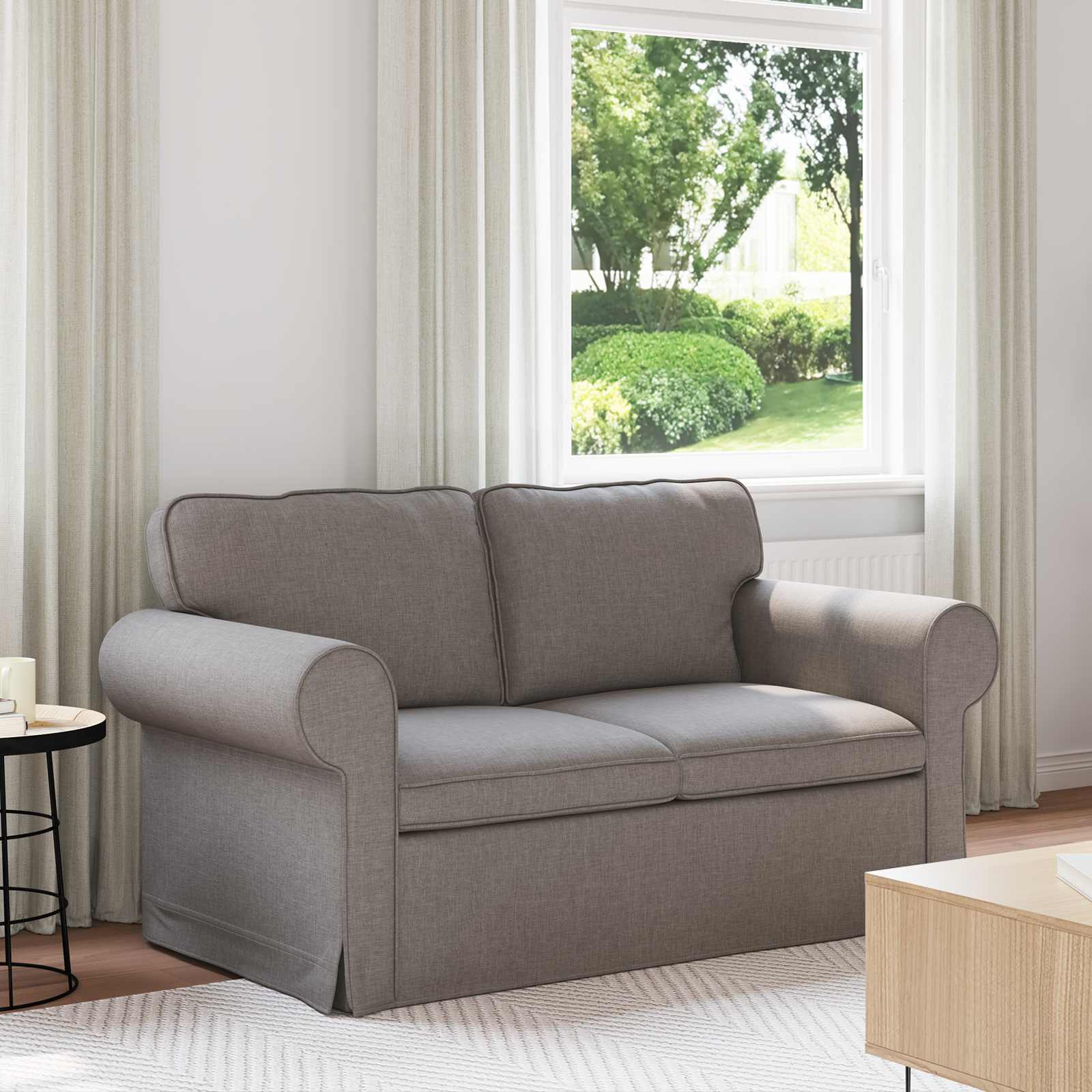 Bank Taupe 155 x 82 x 80 cm Stof
