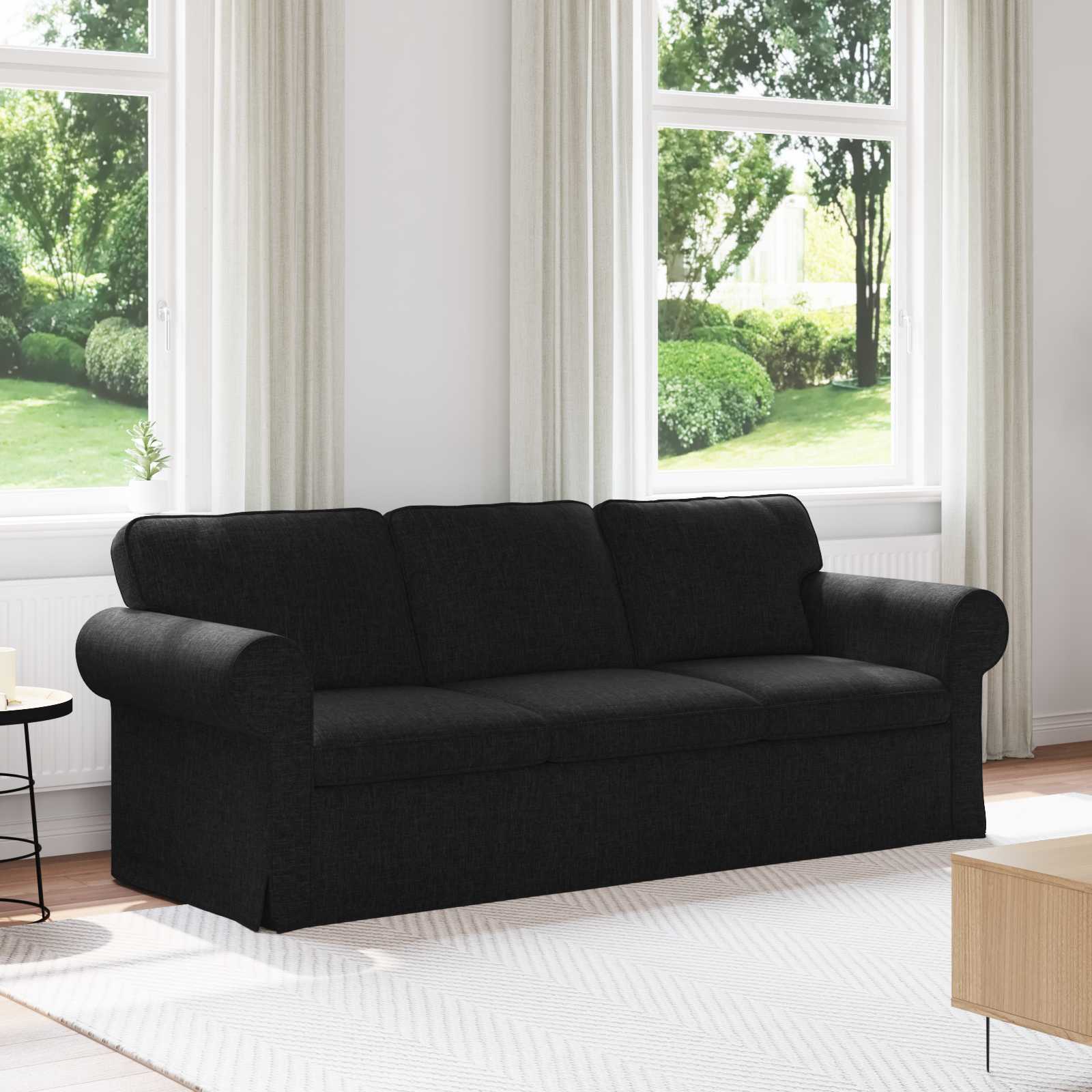 Bank Zwart 215 x 82 x 80 cm Stof