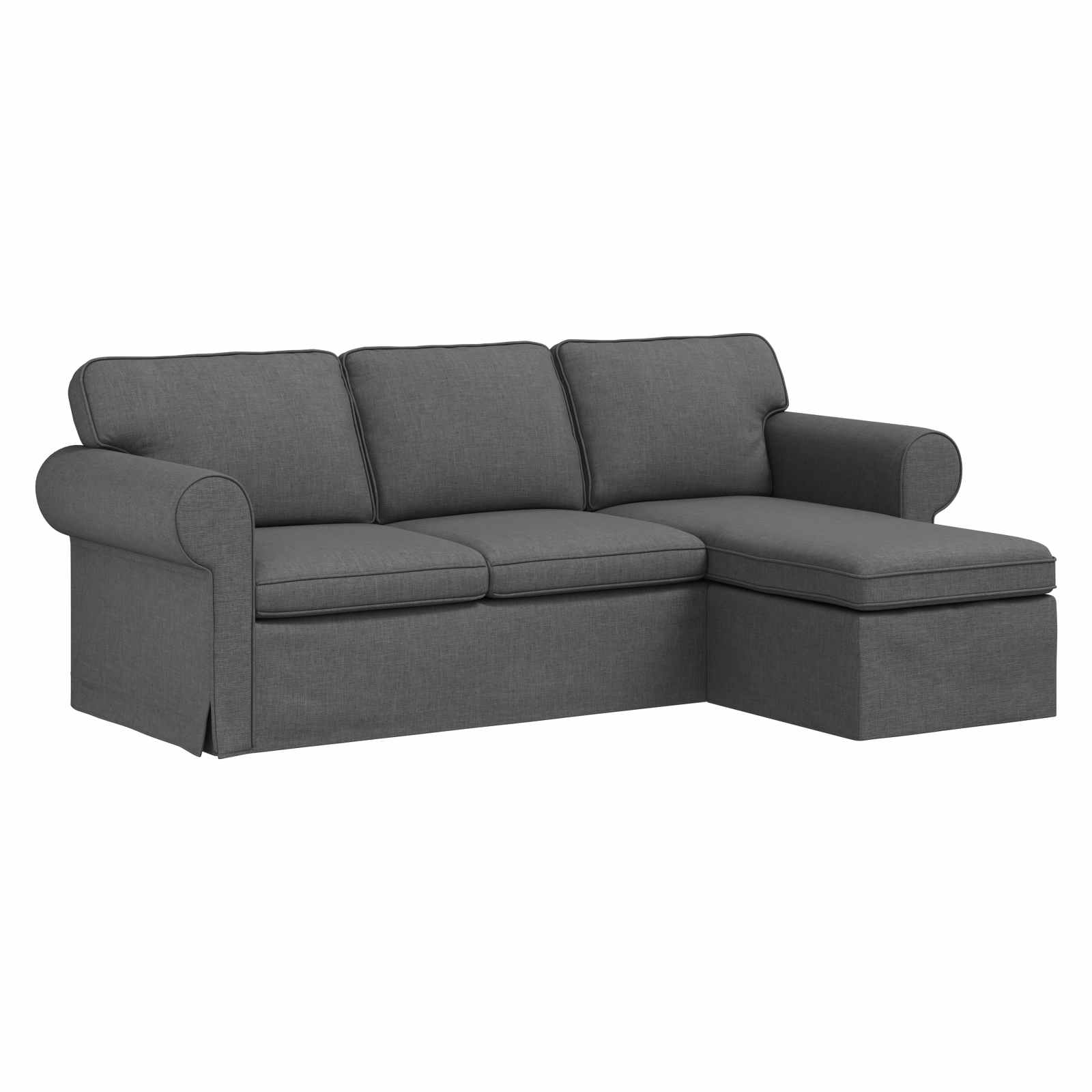 Bank Donkergrijs 215 x 138 x 80 cm Stof – afbeelding 2