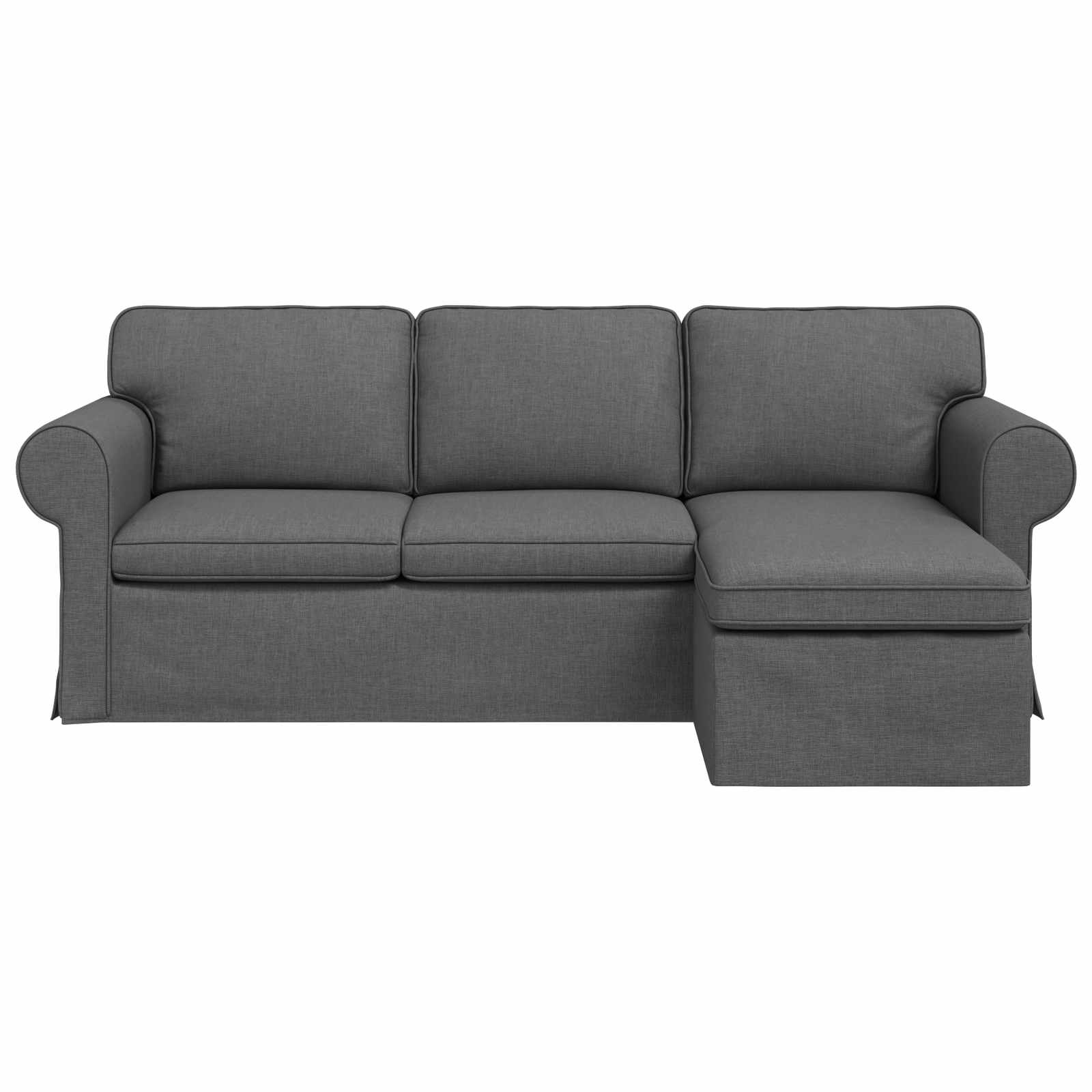 Bank Donkergrijs 215 x 138 x 80 cm Stof – afbeelding 4