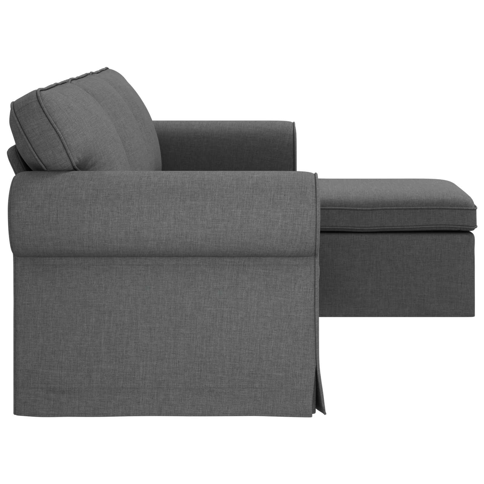 Bank Donkergrijs 215 x 138 x 80 cm Stof – afbeelding 5
