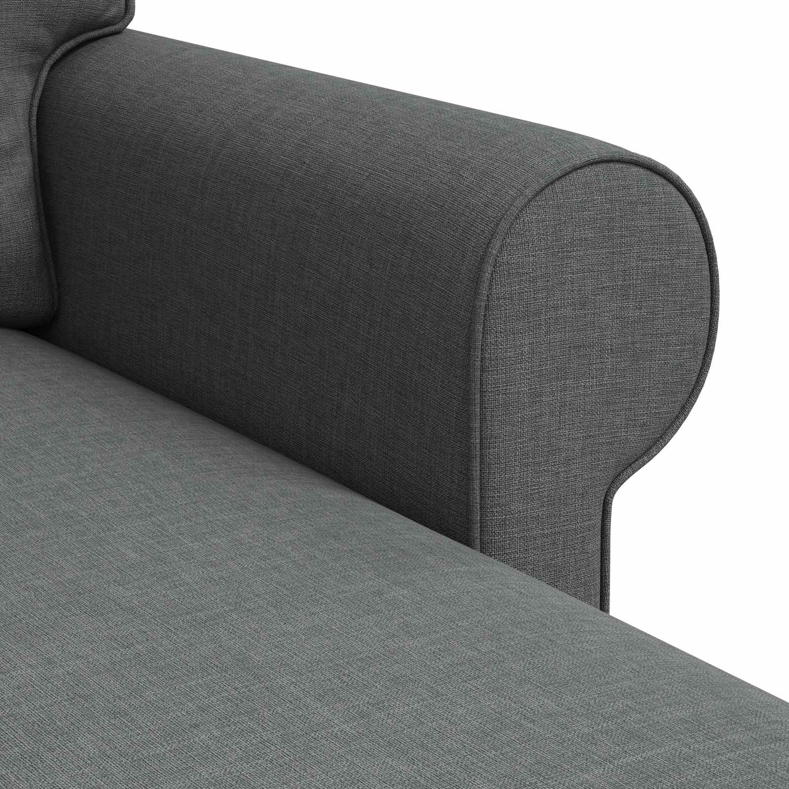 Bank Donkergrijs 245 x 138 x 80 cm Stof – afbeelding 7