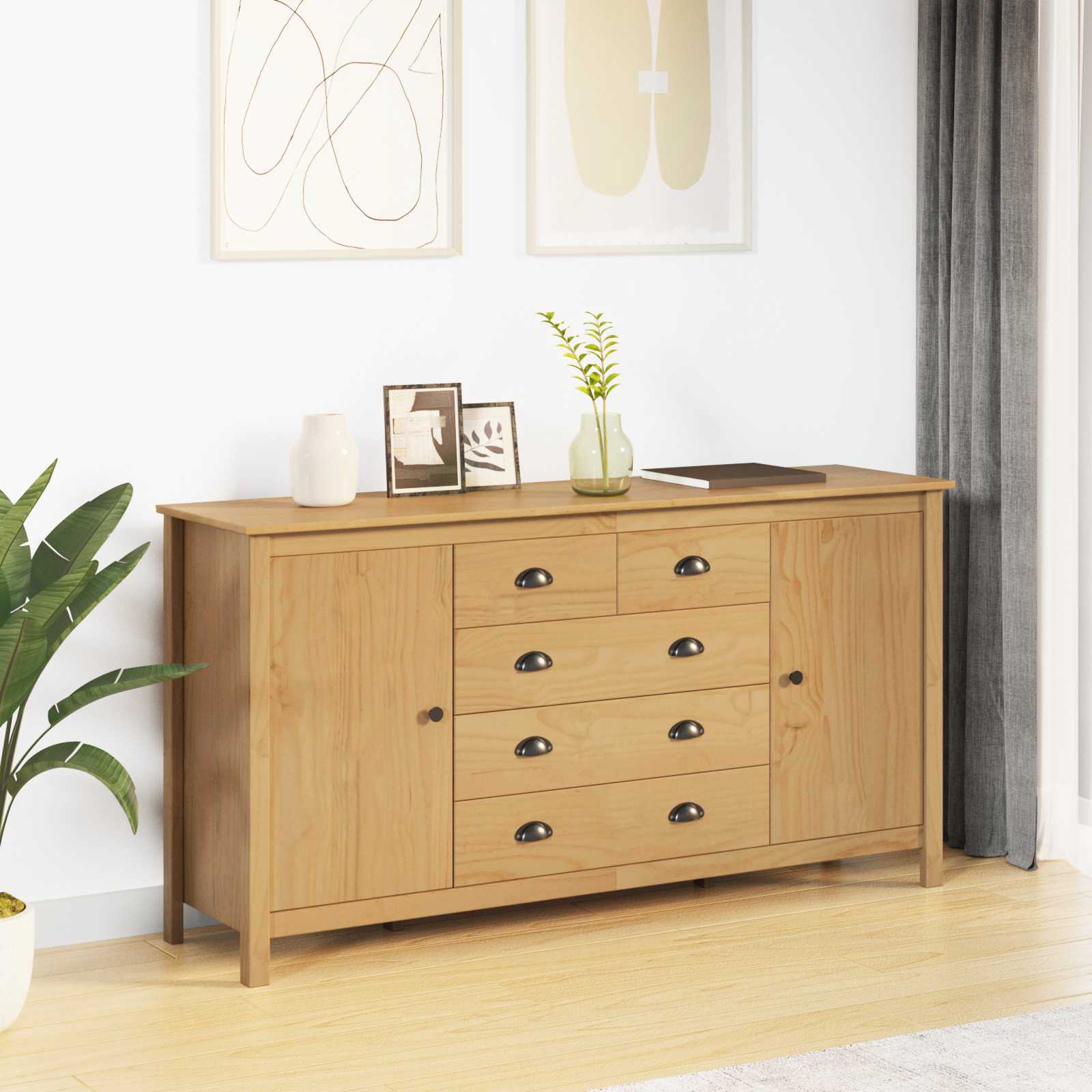 Dressoir HILL Honingbruin 154 x 40 x 80 cm Massief grenenhout