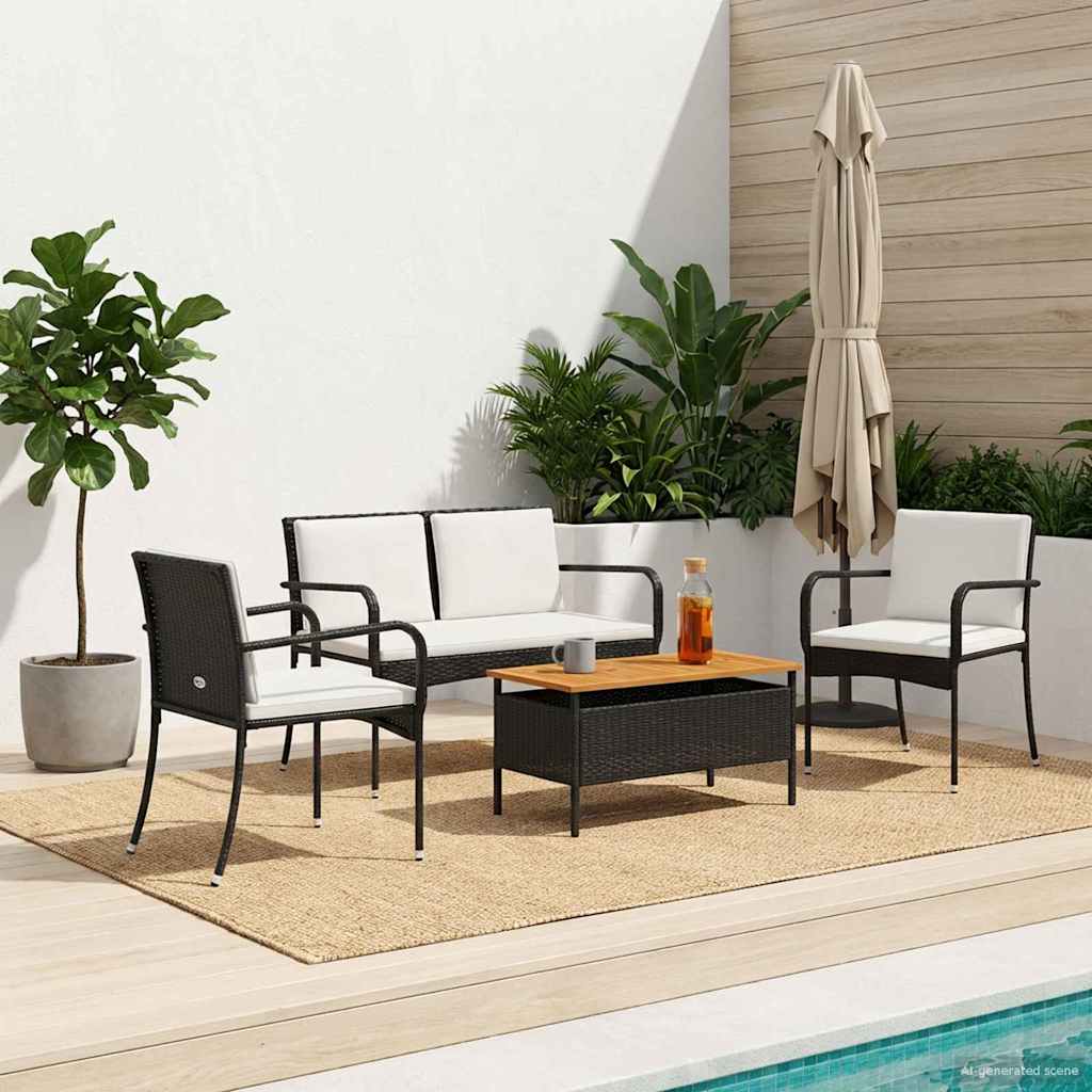 Tuin set met kussen staal