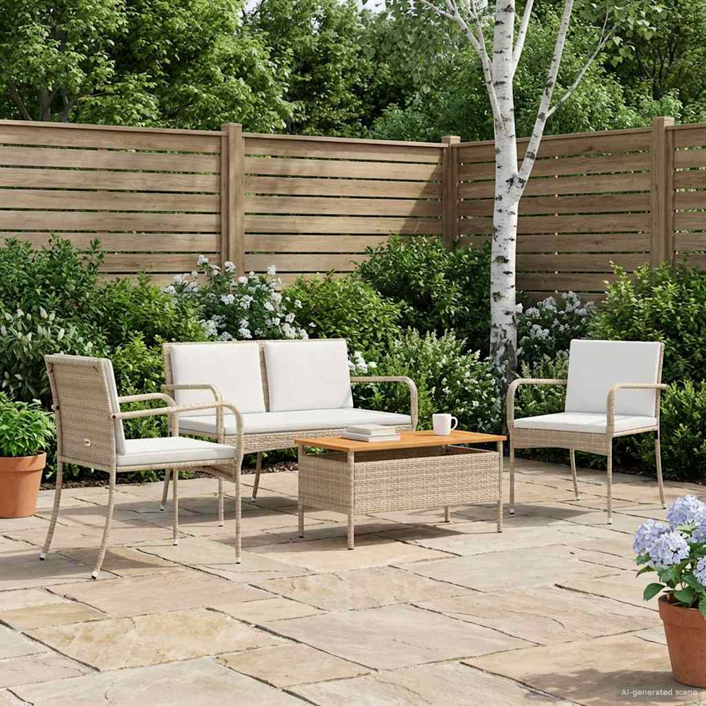 Tuin set met kussen staal – afbeelding 1