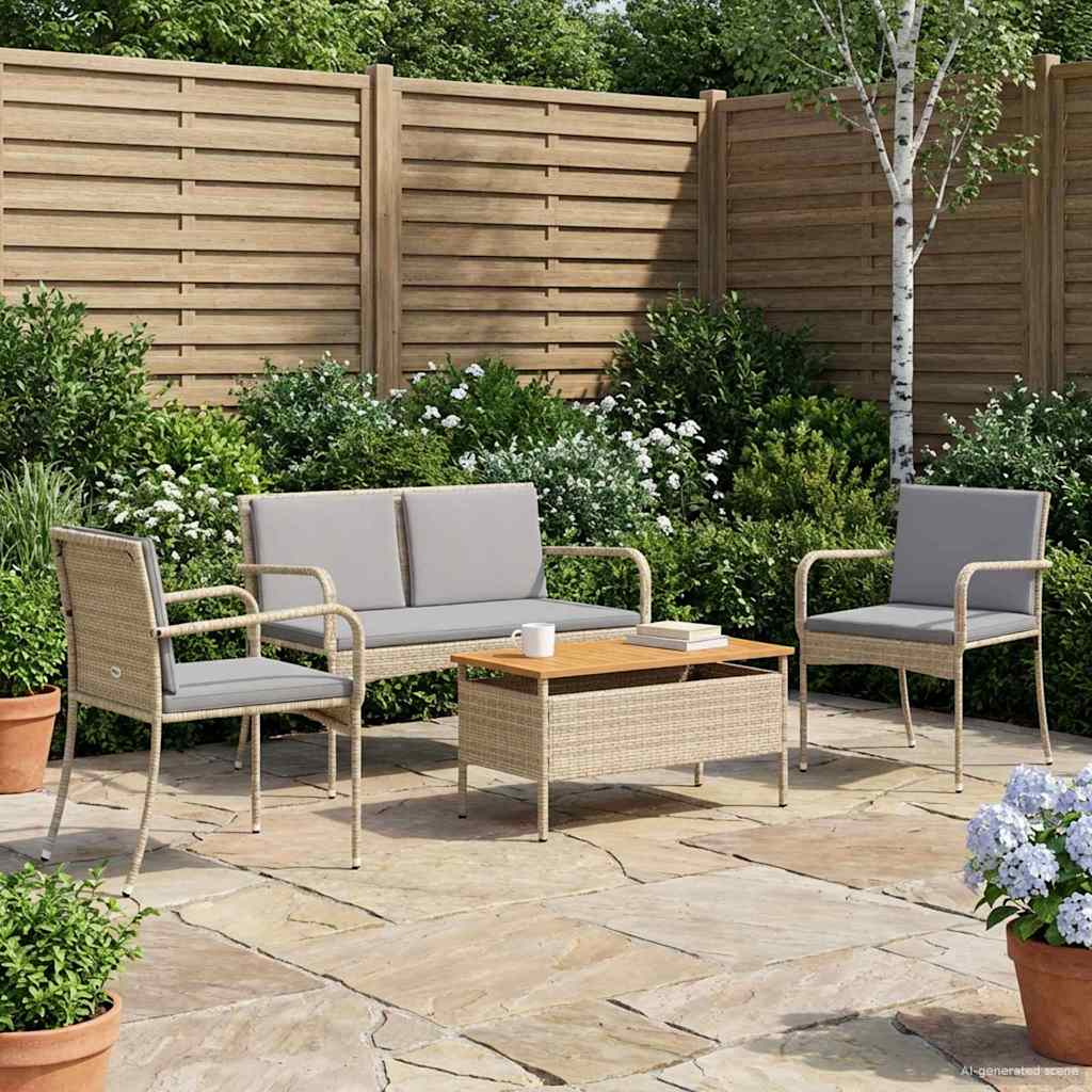 Tuin set met kussen staal – afbeelding 1