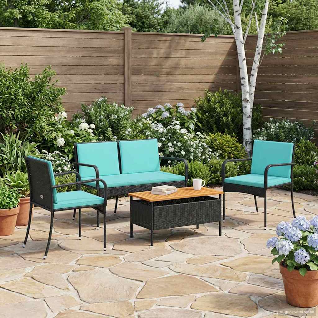 Tuin set met kussen staal – afbeelding 1
