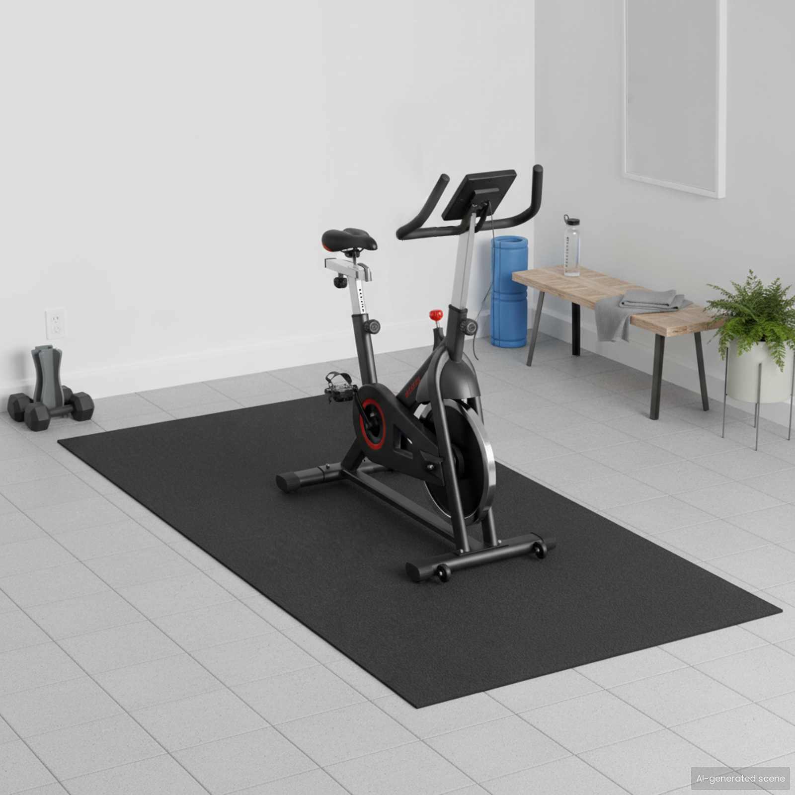 Sportbeschermingsmat Zwart 120 x 60 x 0,6 cm PVC met hoge dichtheid